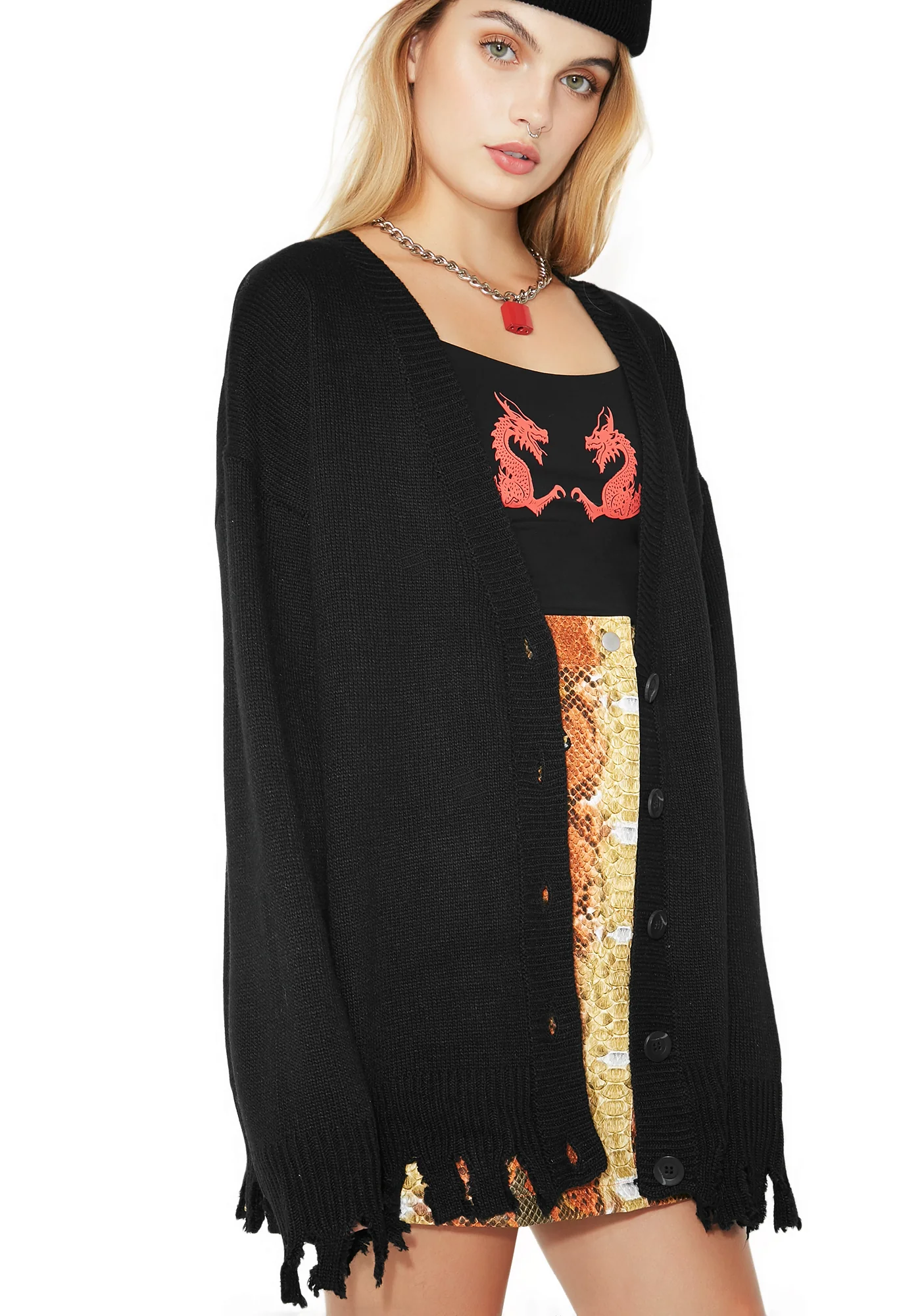 No Love Lost Unfinished Cardigan - Image 2