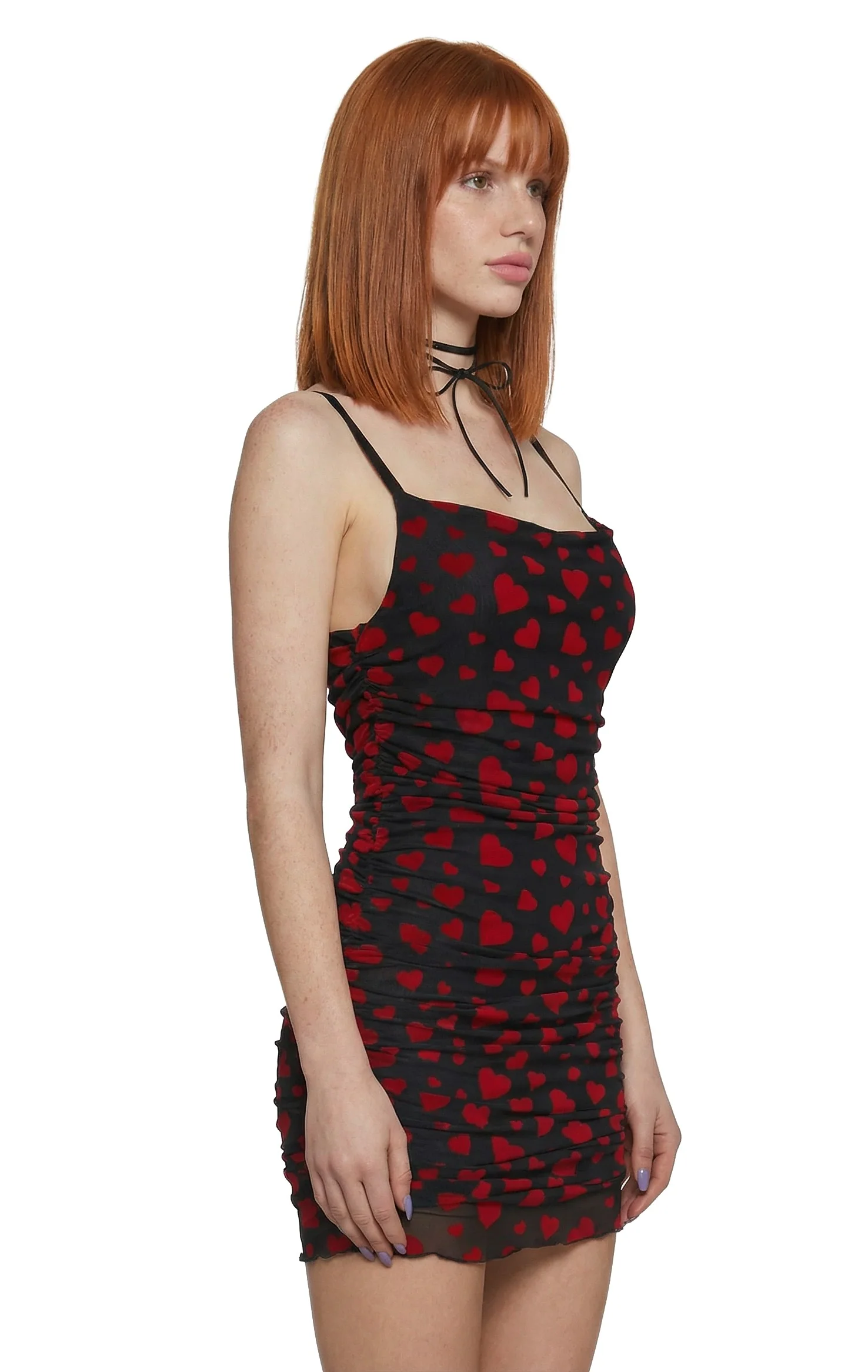 Noir Rise And Fall Mesh Dress - Image 3
