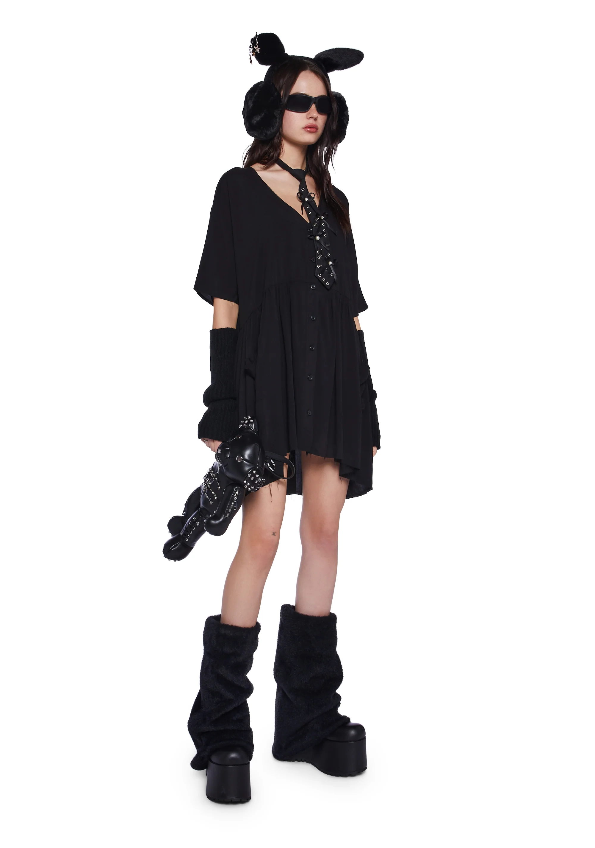 Not Your Babydoll Dress - Black - Image 2