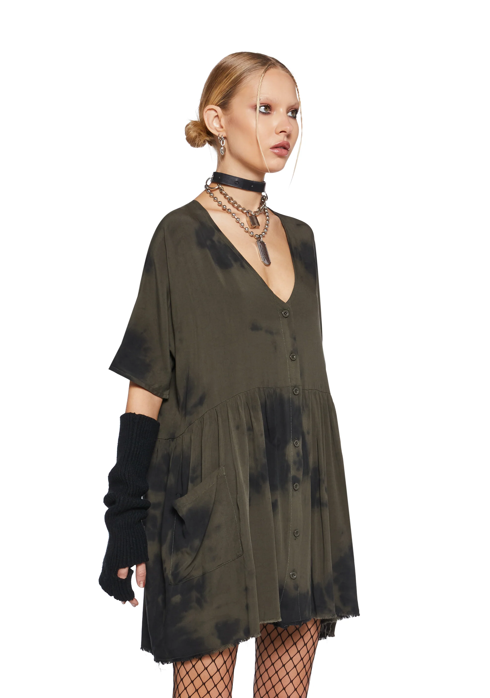 Not Your Babydoll Tie Dye Dress - Image 3