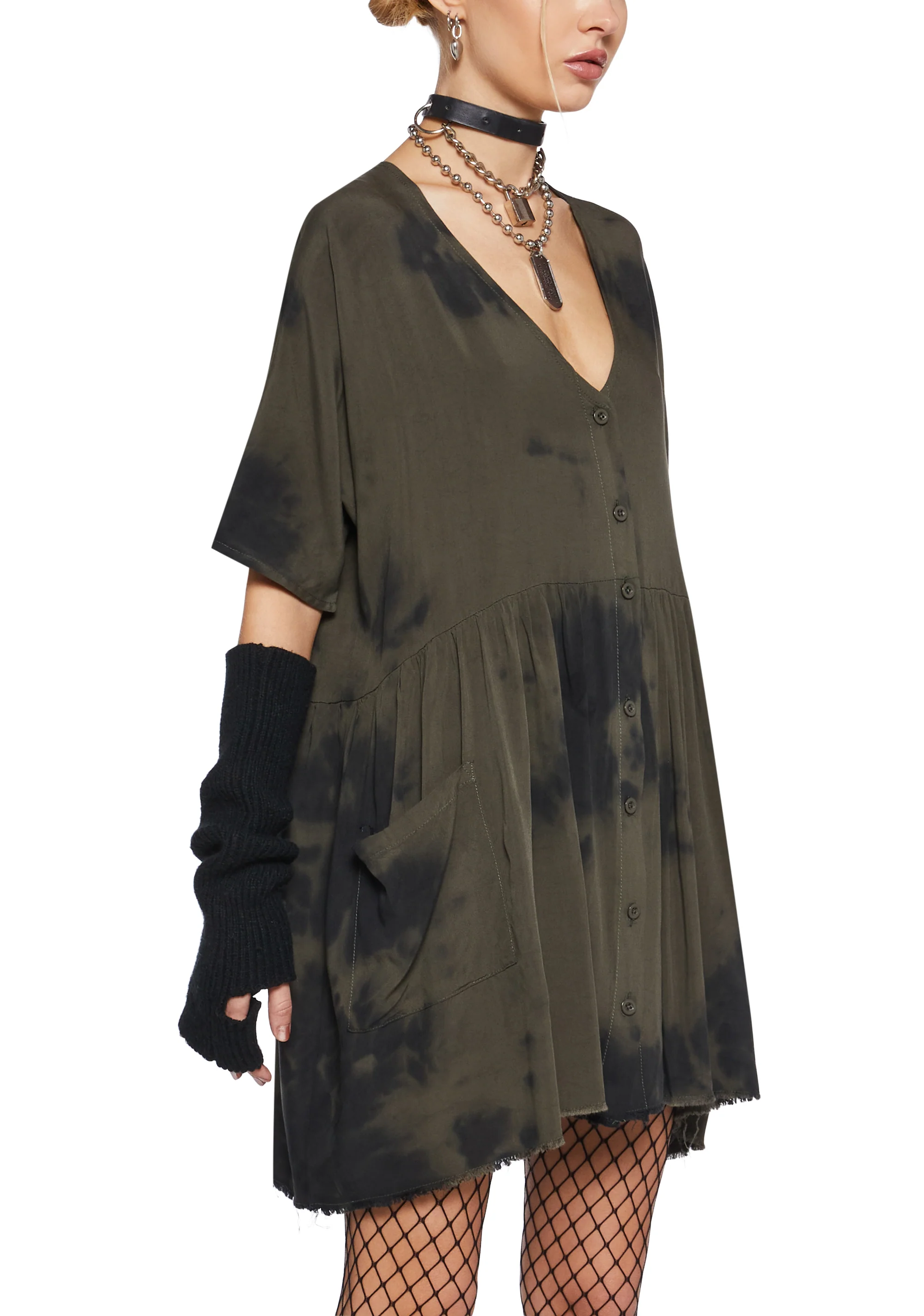 Not Your Babydoll Tie Dye Dress - Image 5