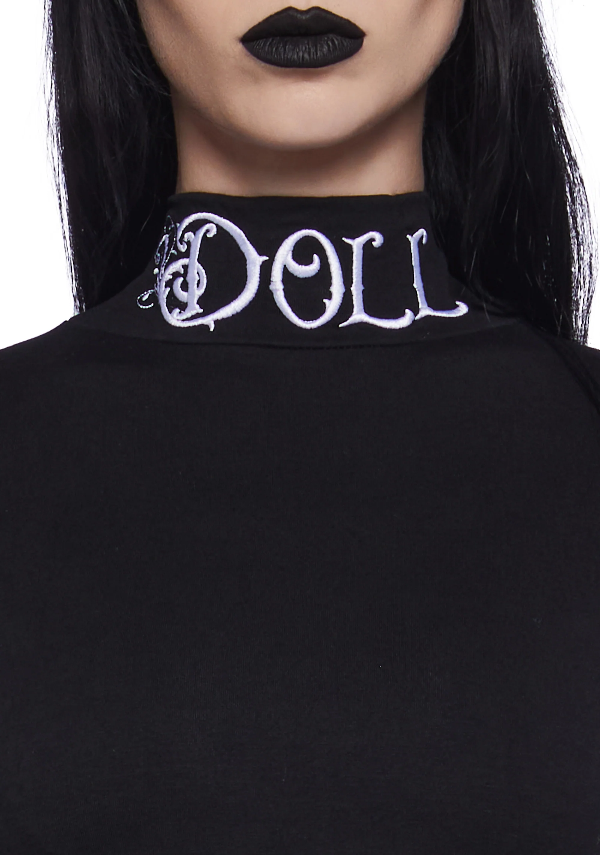 Not Your Doll Mock Neck Tee - Image 2