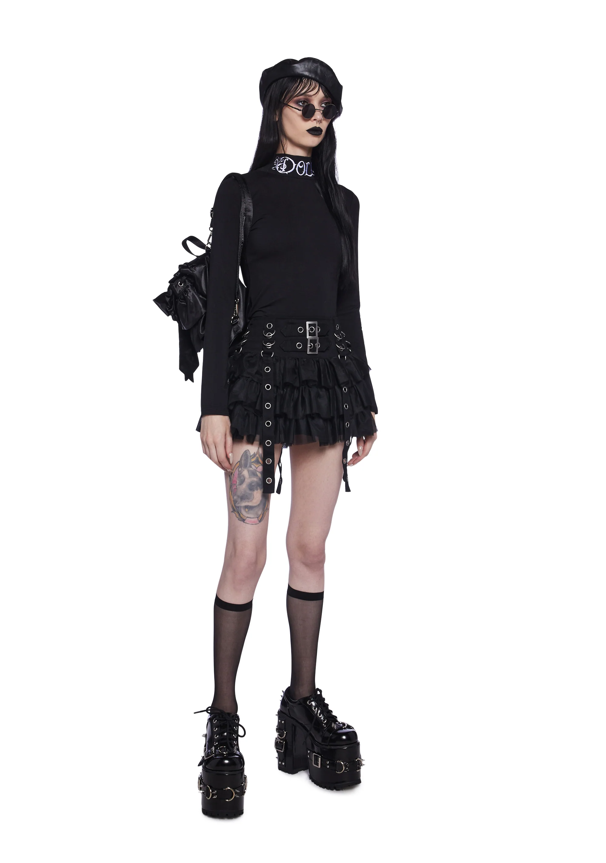 Not Your Doll Mock Neck Tee - Image 5