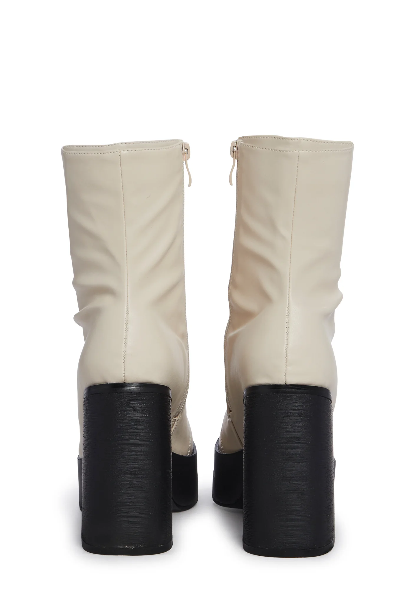 Not Your Ex Platform Ankle Boots-Off White - Image 4