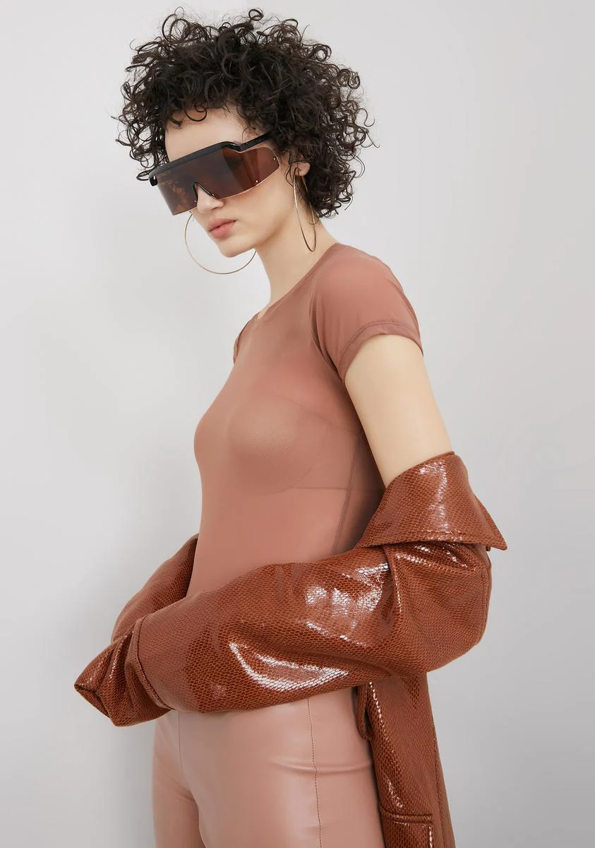 Nude Shimming It Mesh Bodysuit - Image 2
