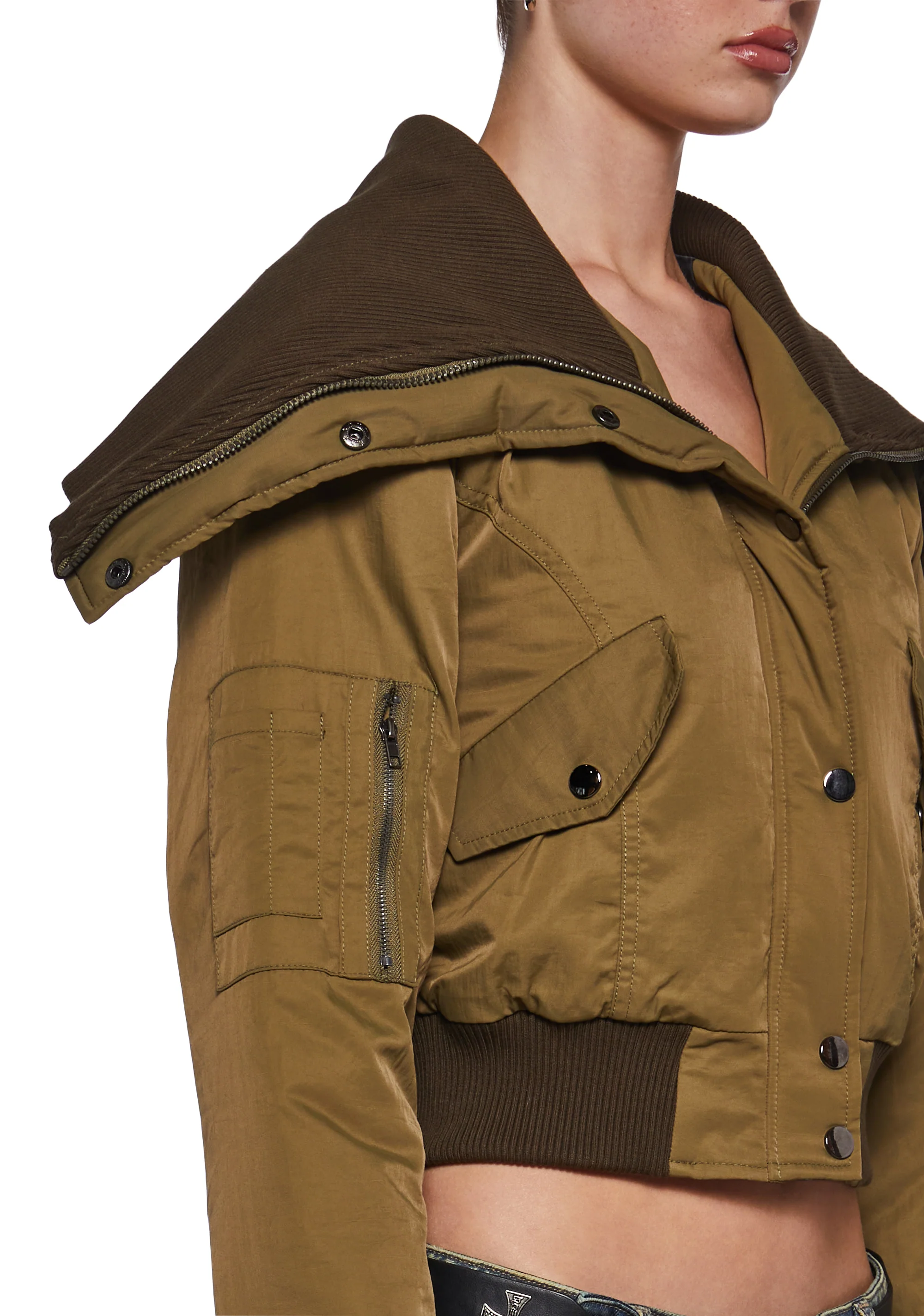 Sweet Riot Cropped Bomber Jacket - Image 5