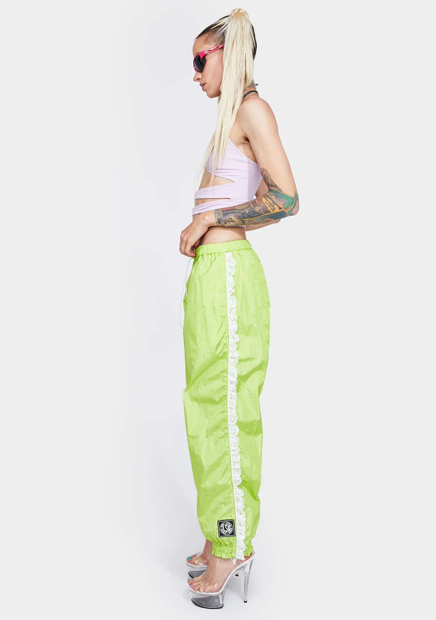 Nylon Girly Track Pants - Image 3