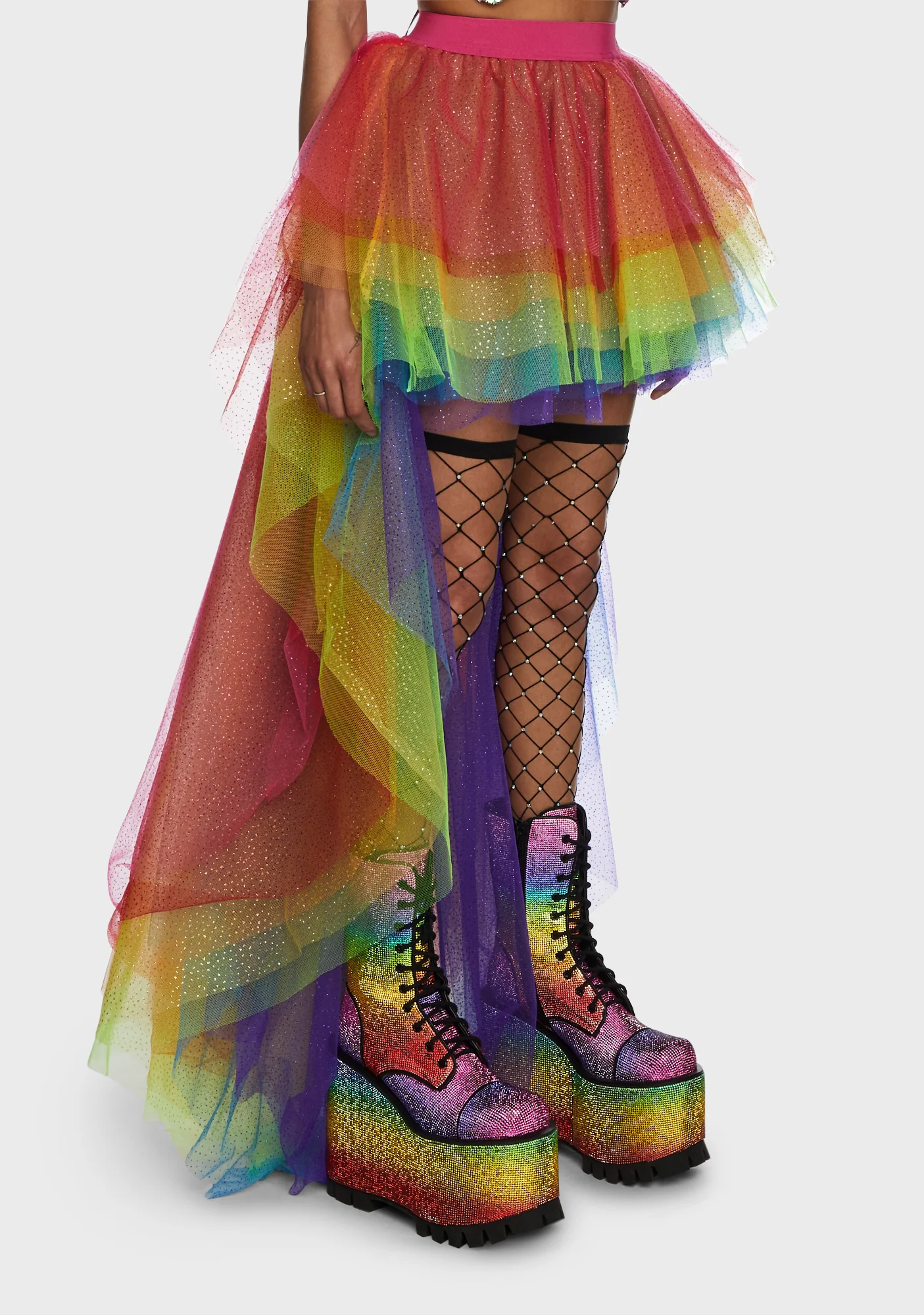 Nymph Princess Tulle Skirt - Rainbow Glitter - Image 3