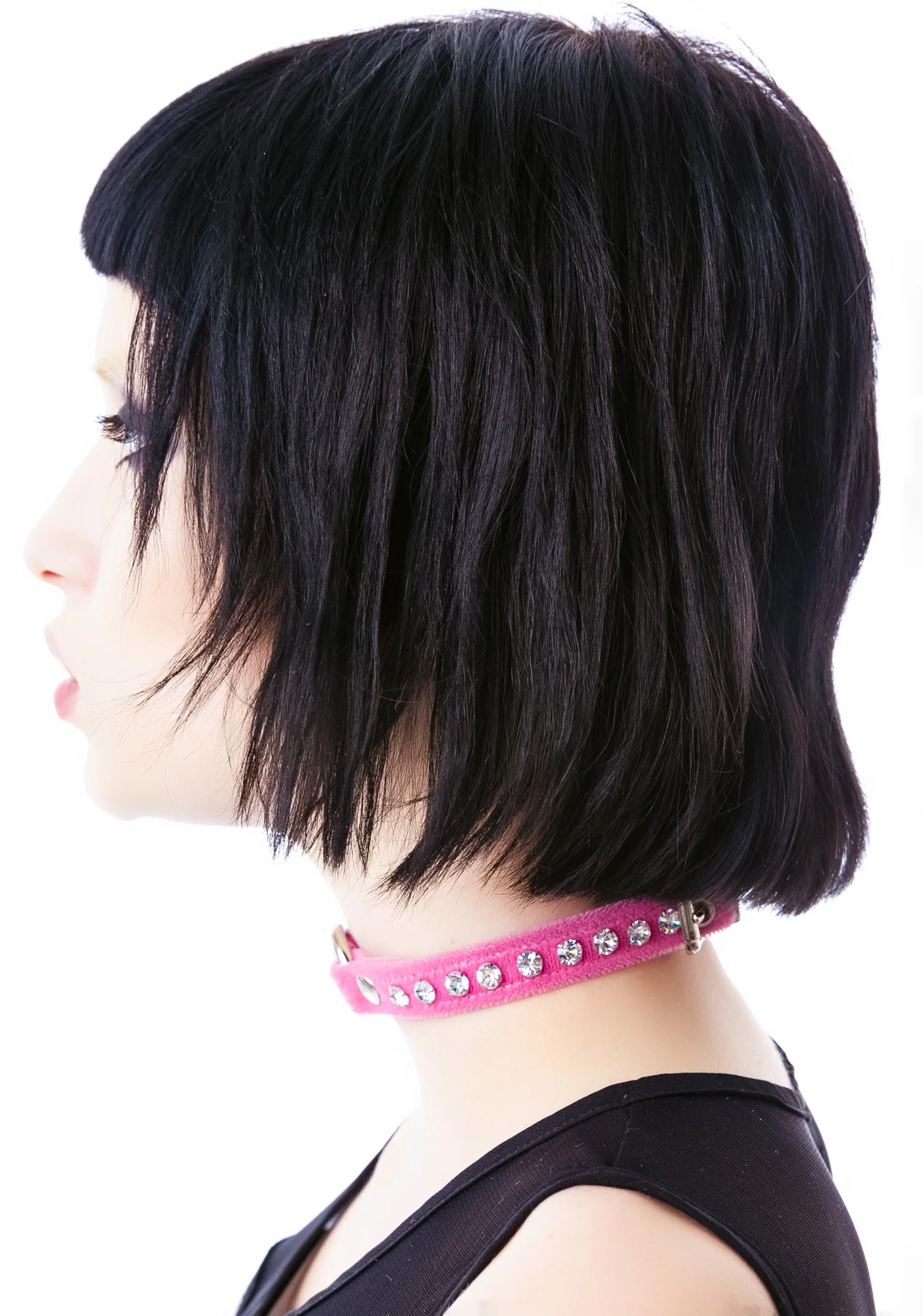 O Face Velvet Crystal Choker - Image 14