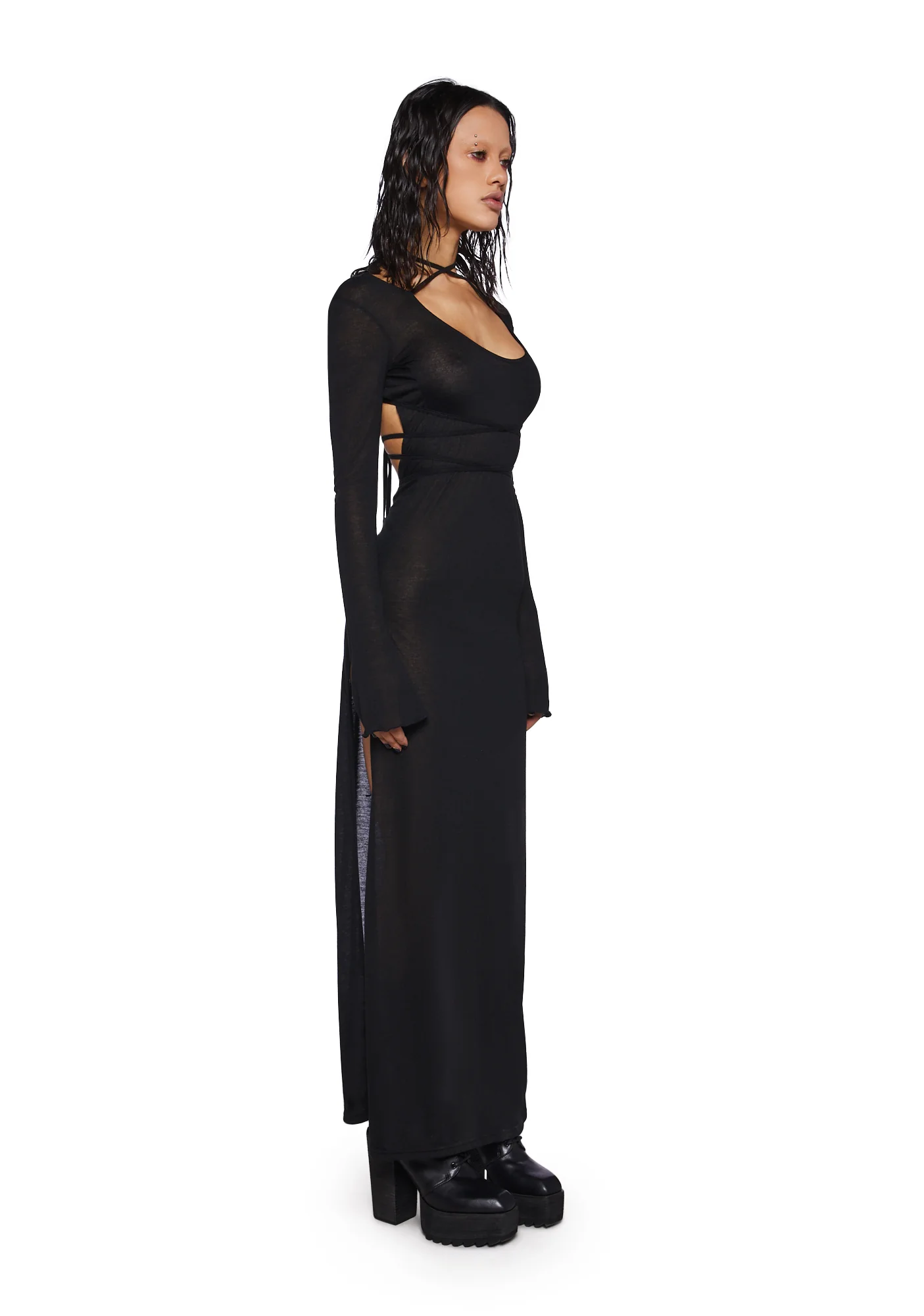 Crossfade Long Sleeve Maxi Dress - Image 3