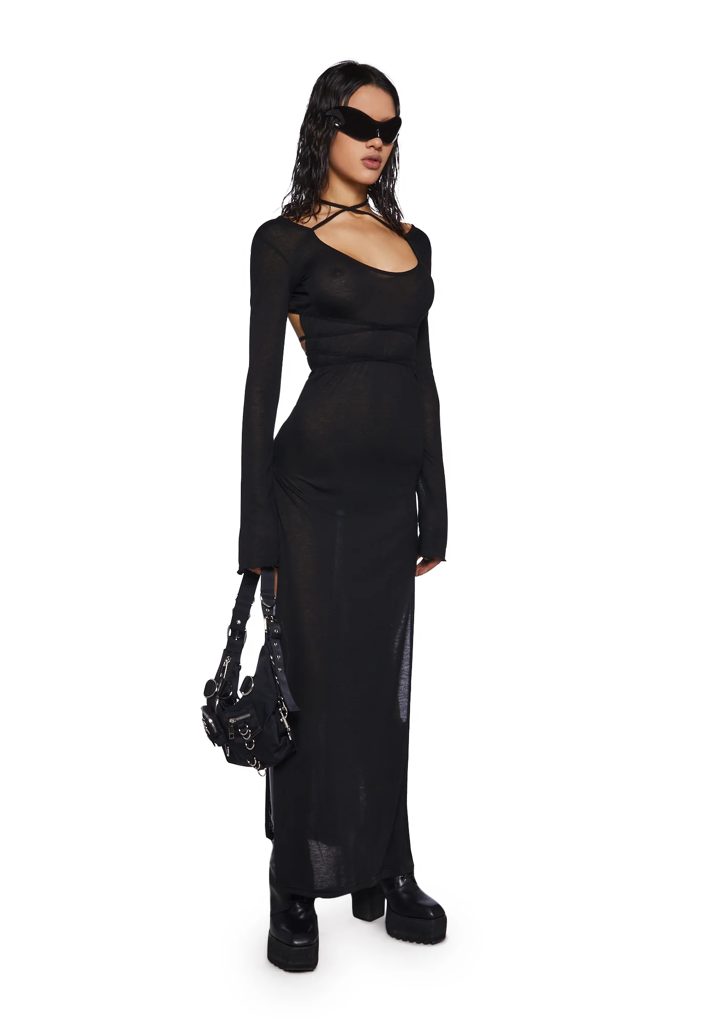 Crossfade Long Sleeve Maxi Dress - Image 5