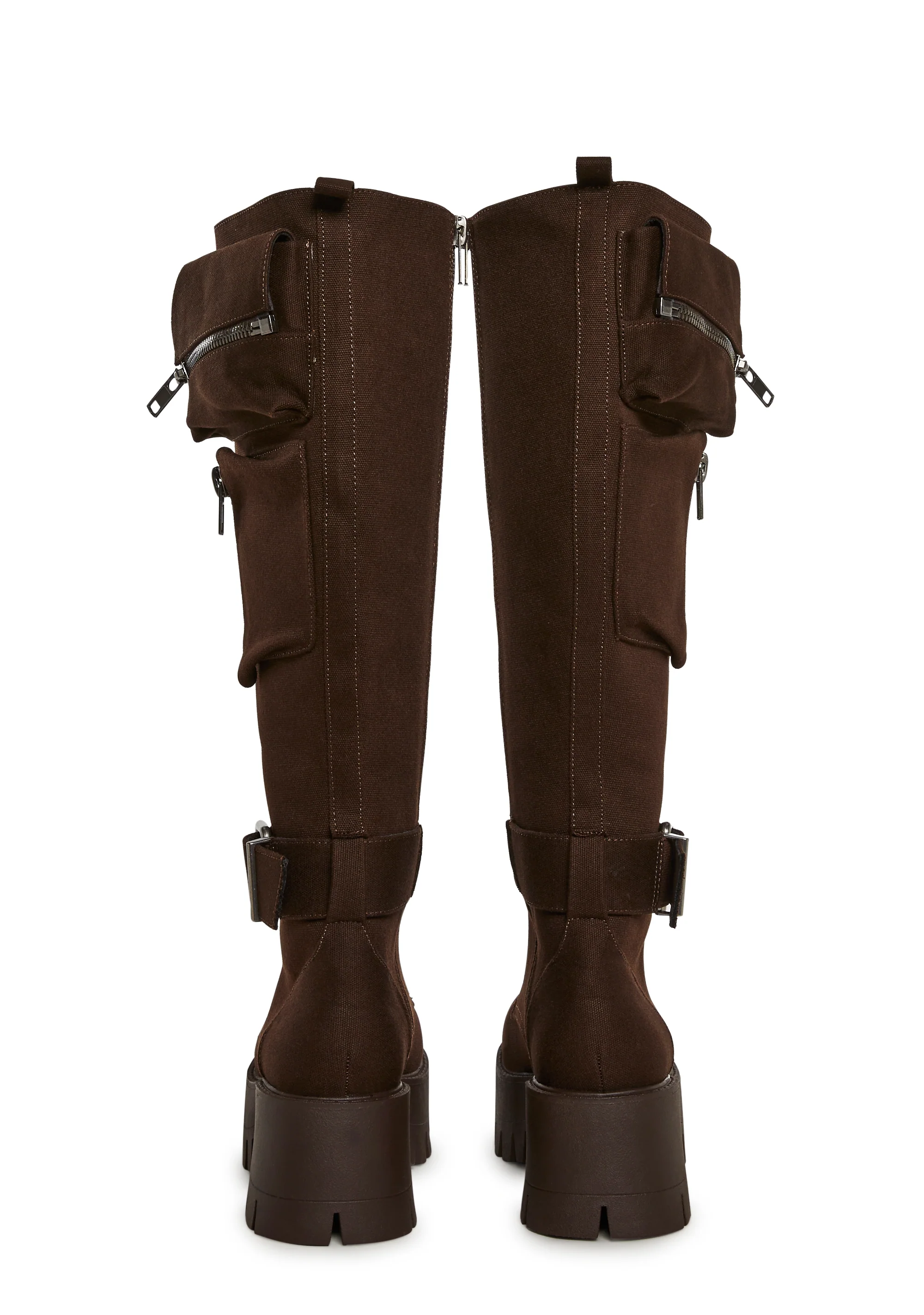 Obsidian Pocket Combat Boots - Brown - Image 4