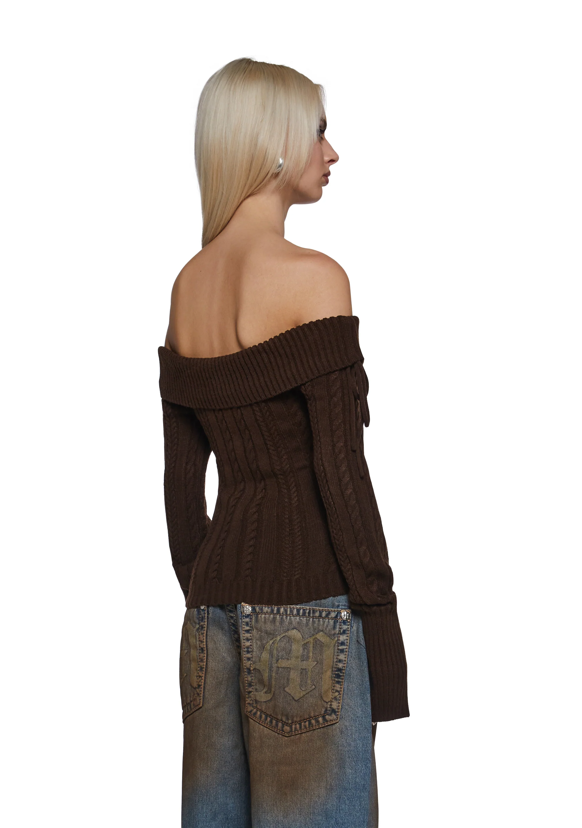 Deep Thoughts Long Sleeve Top - Brown - Image 4