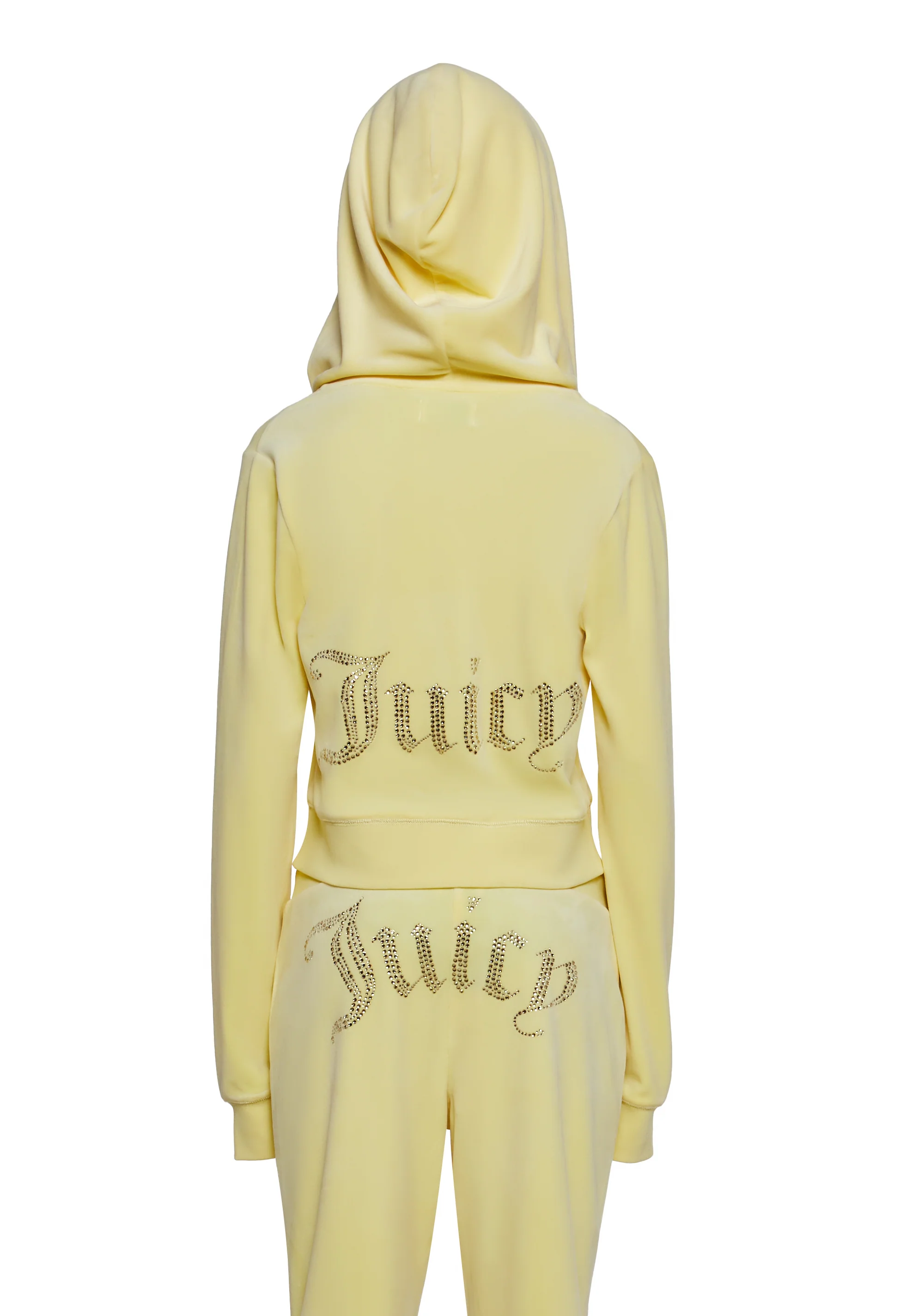 OG Big Bling Velour Hoodie - Yellow - Image 5