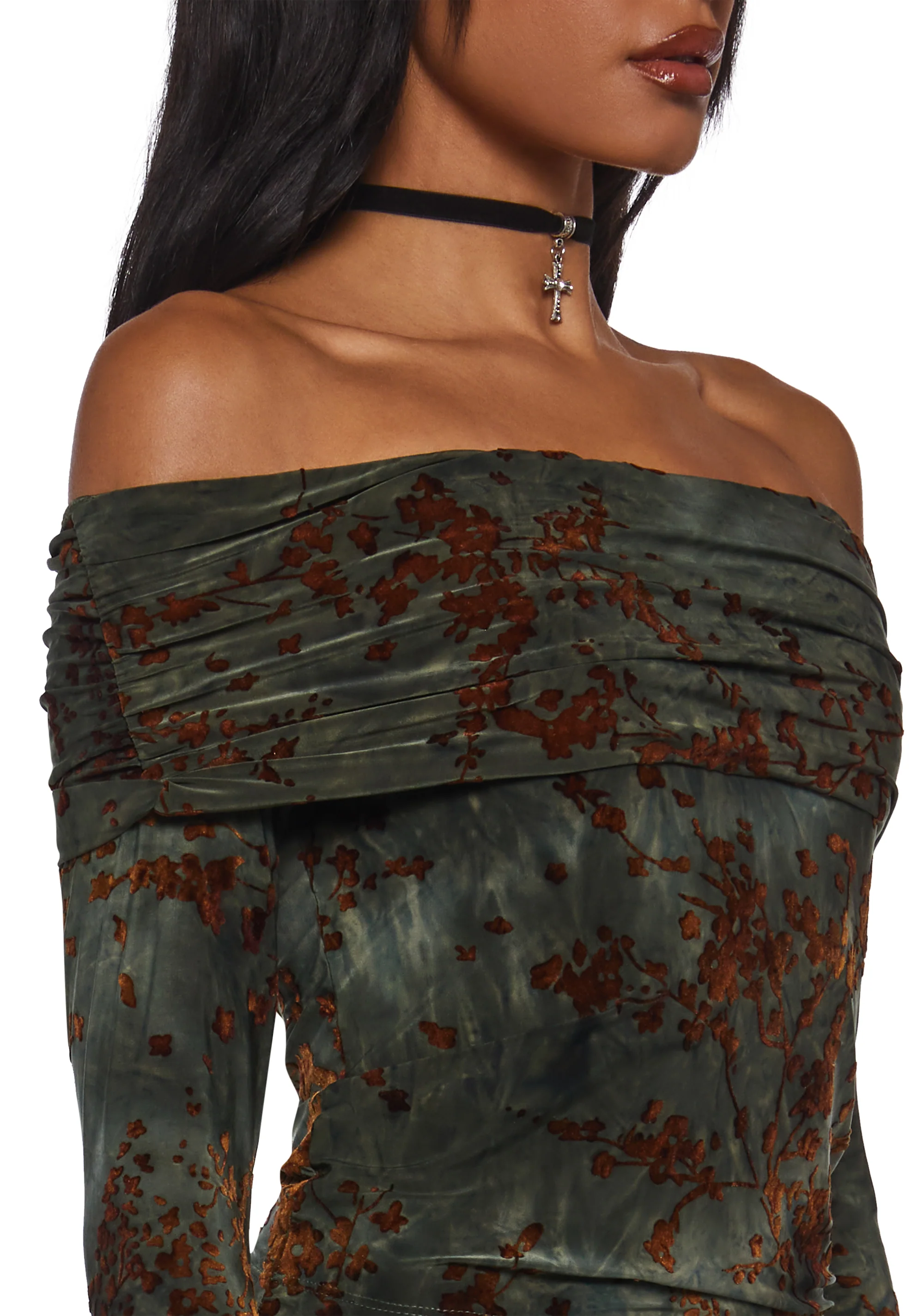 Unrivaled Charm Off The Shoulder Top - Image 5