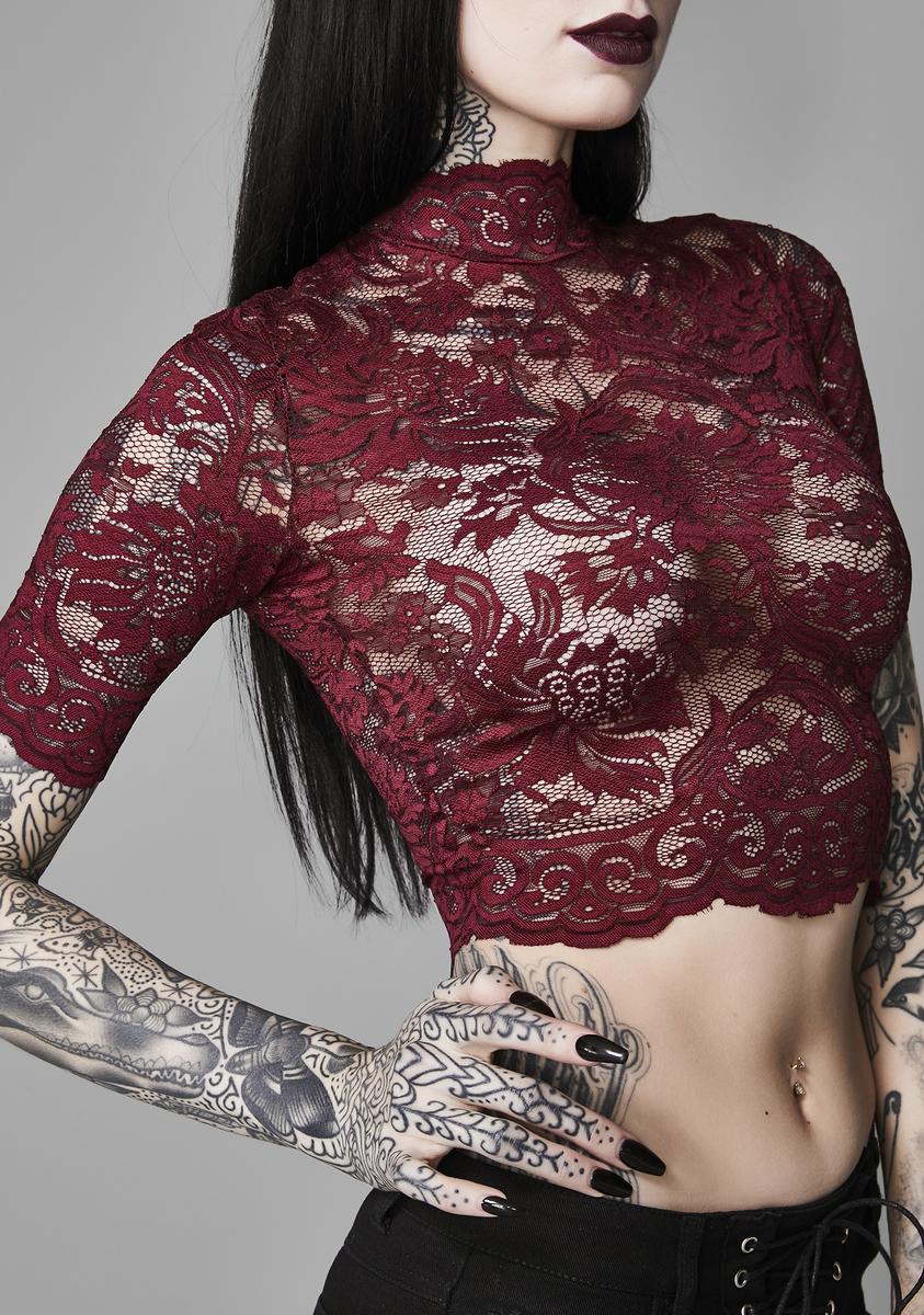 Ominous Trance Lace Top - Image 4