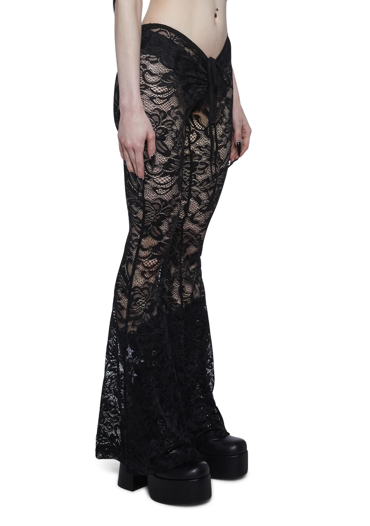 Ominous Whispers V-Cut Lace Pants - Image 3