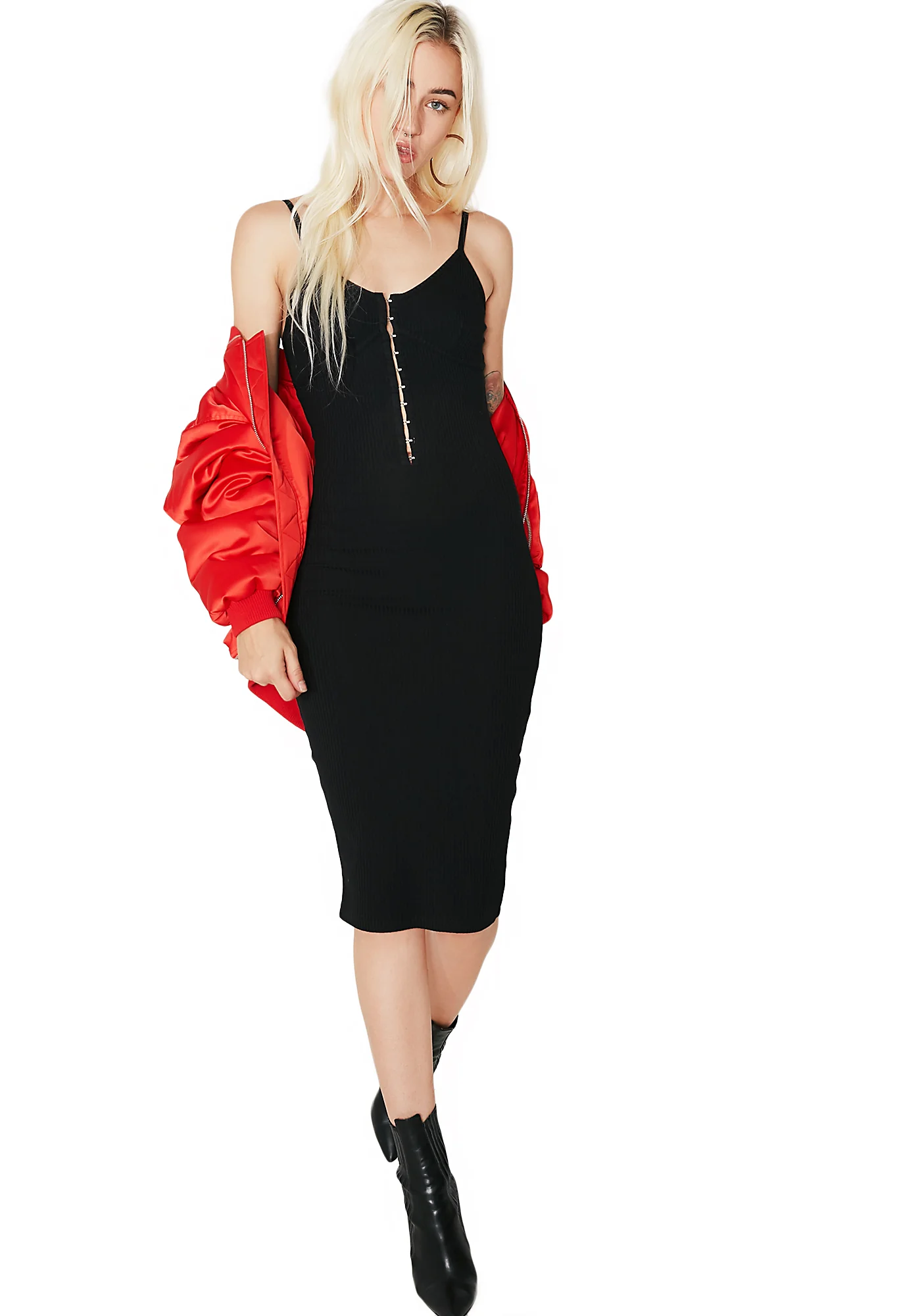 On My Grind Bodycon Midi Dress - Image 8
