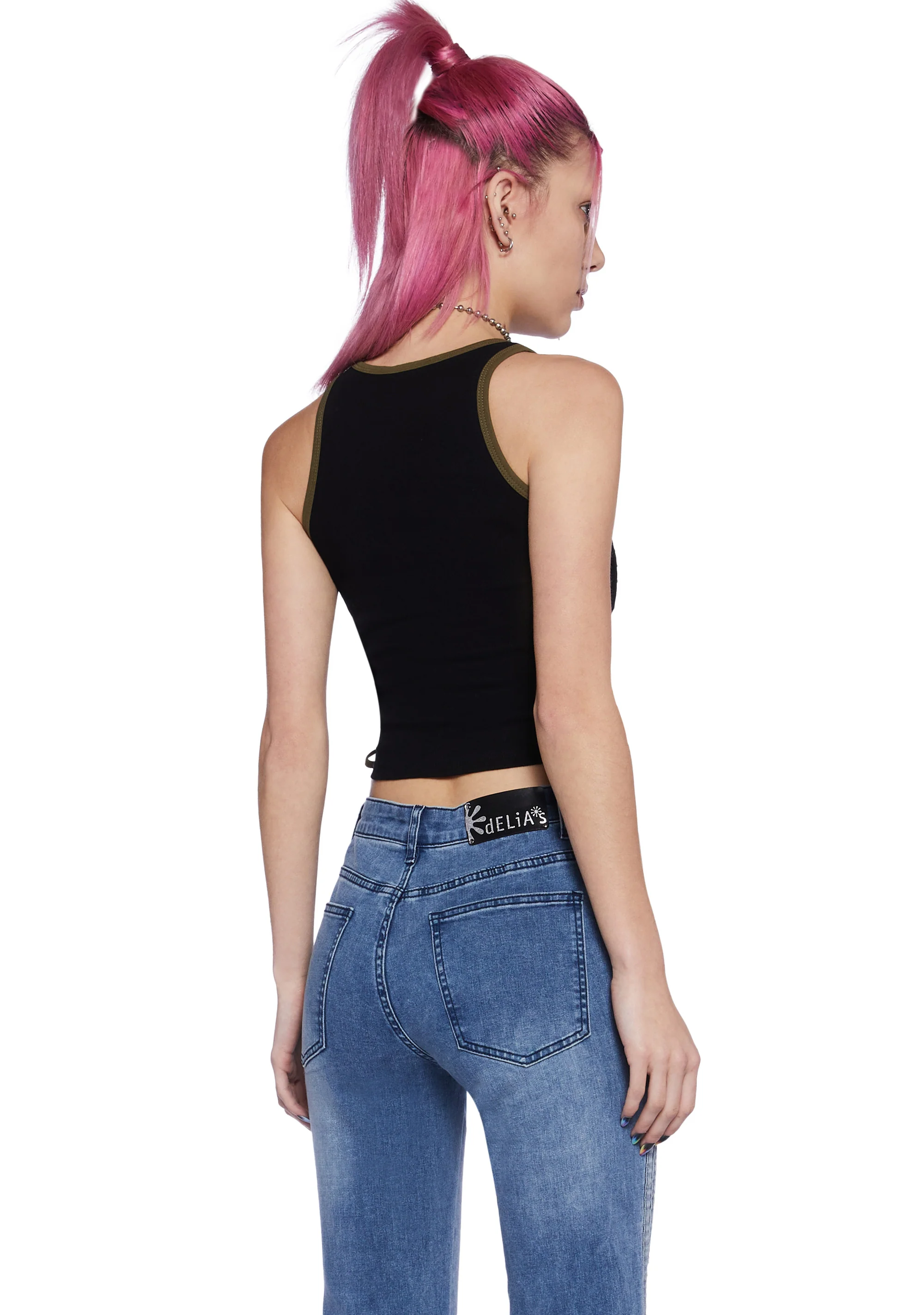 On My Team Mesh Tank Top - Black - Image 4