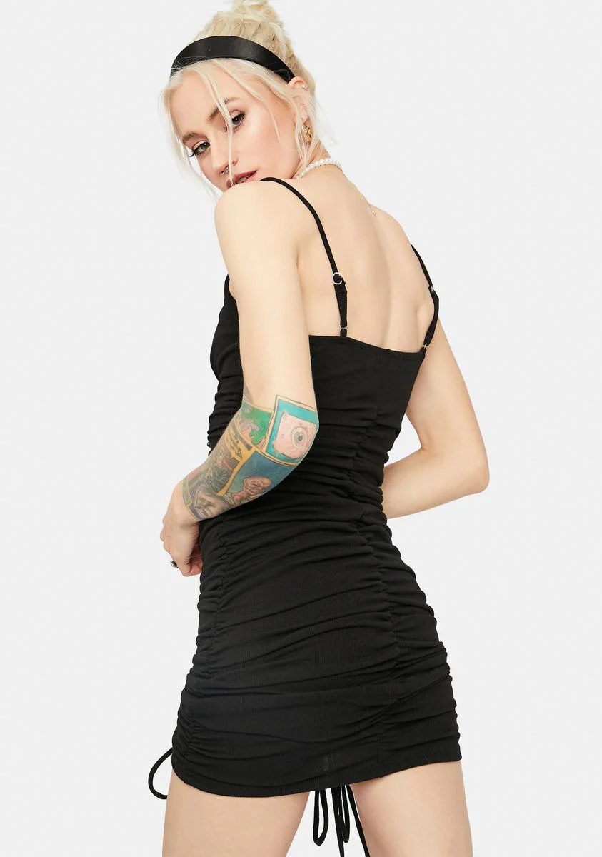 Only A Feeling Ruched Slip Dress - Image 4