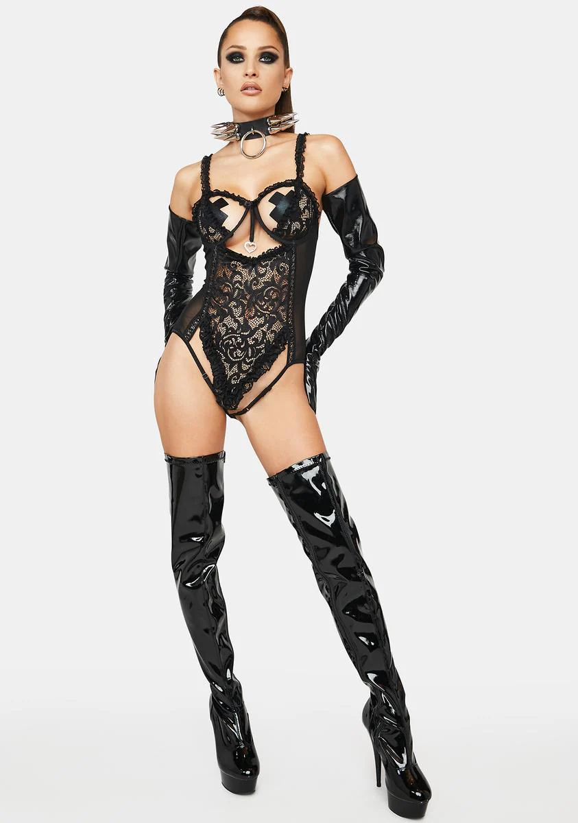 Onyx Fast Learner Lace Teddy - Image 5