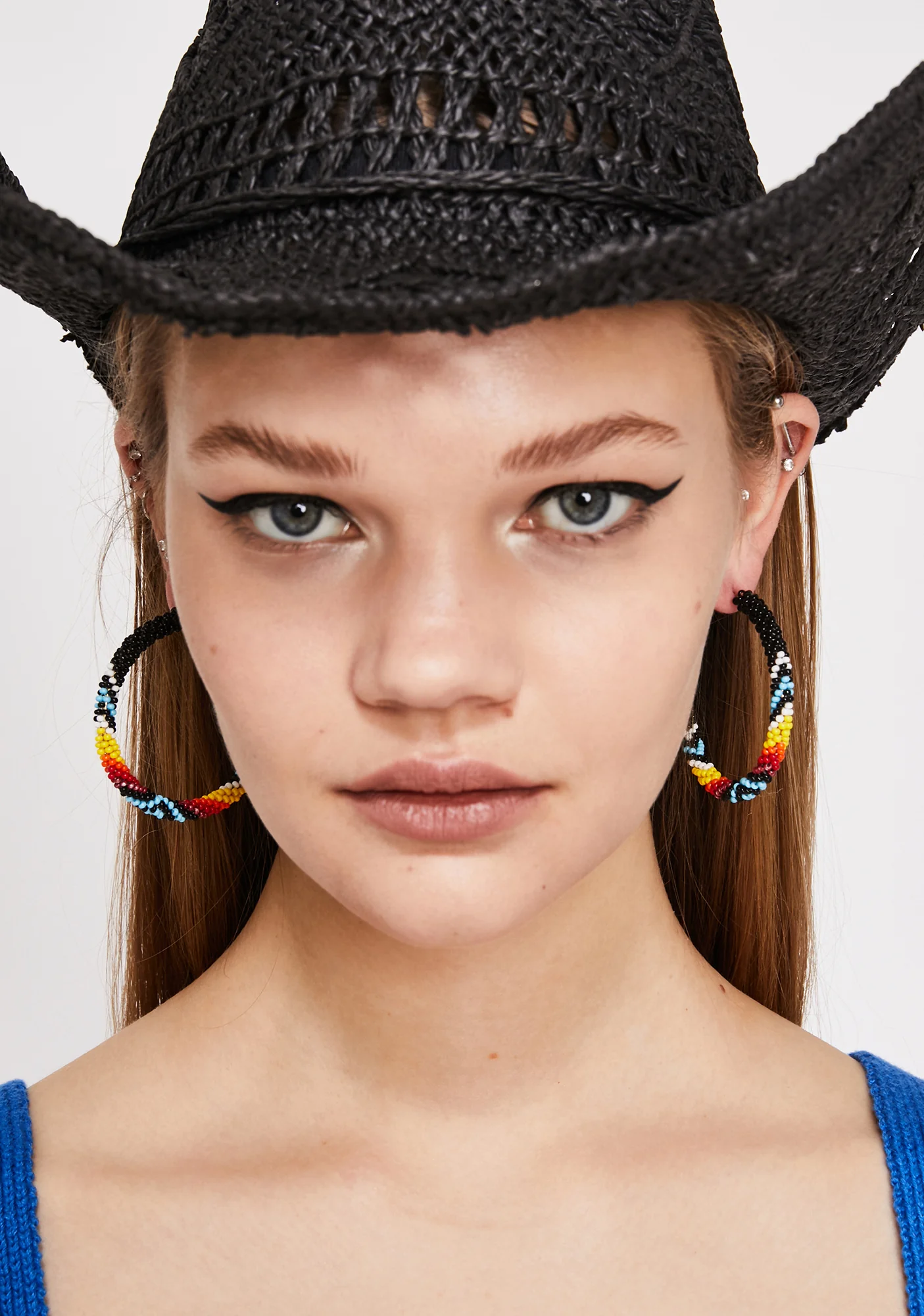 Onyx Glam Affair Beaded Earrings - Image 2