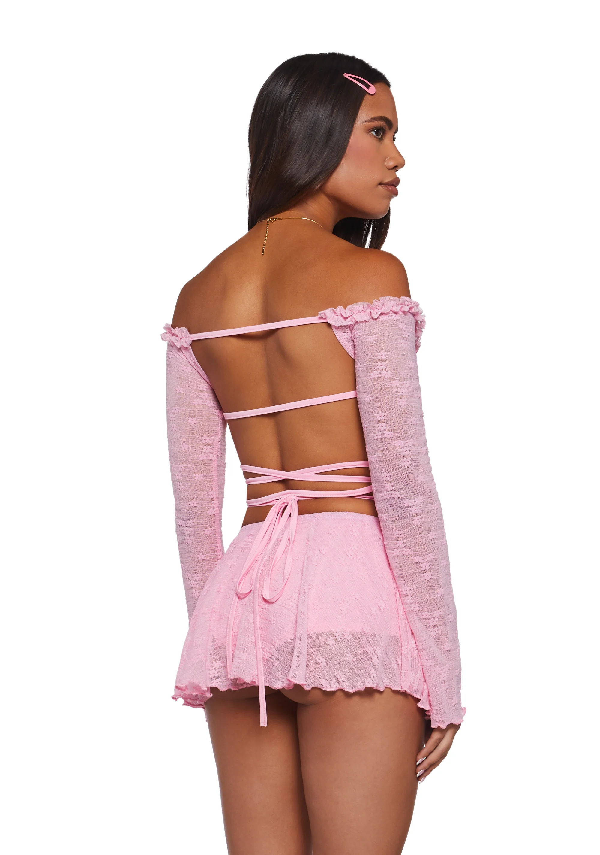 Hit The Club Mini Dress - Pink - Image 4