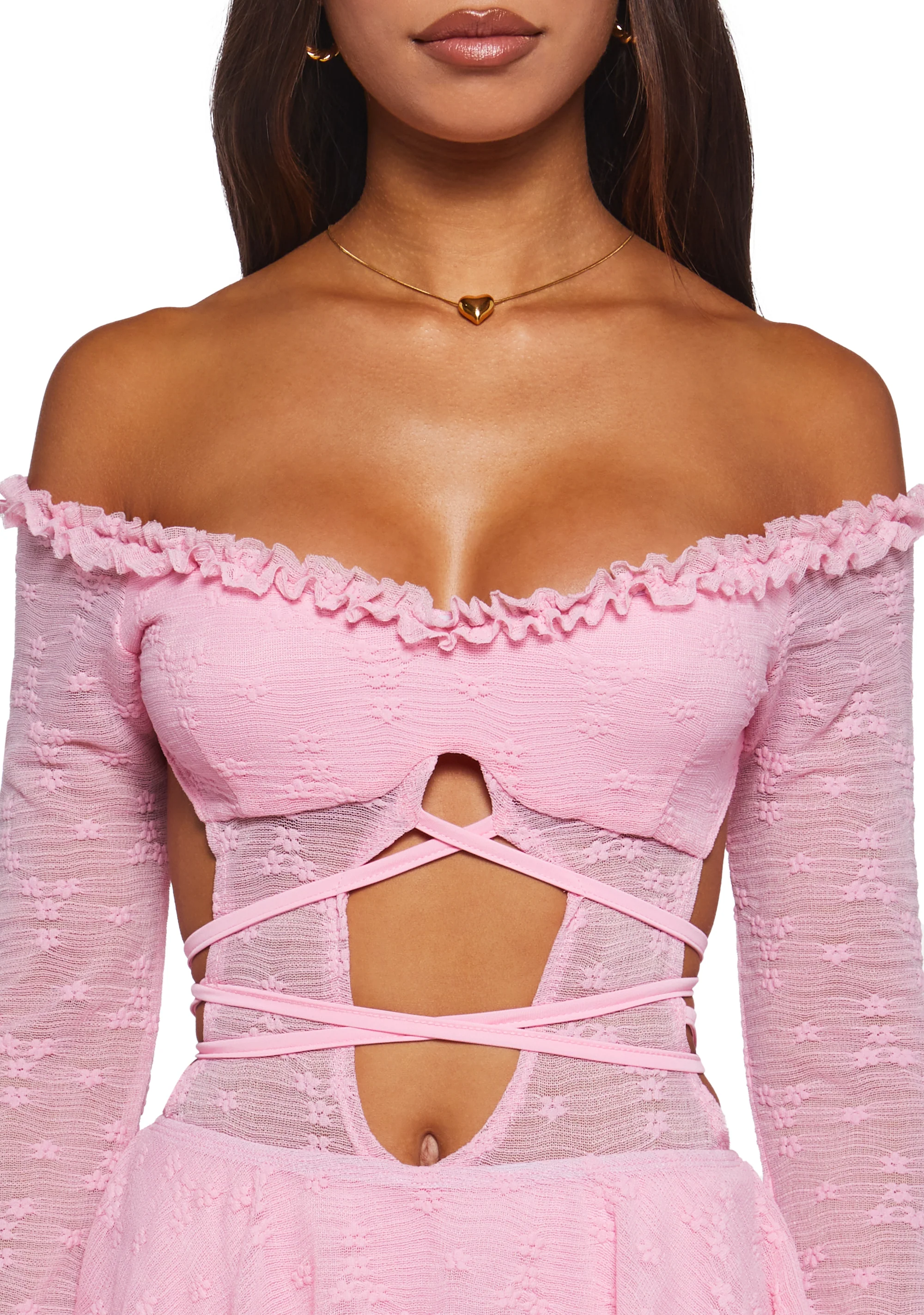 Hit The Club Mini Dress - Pink - Image 5