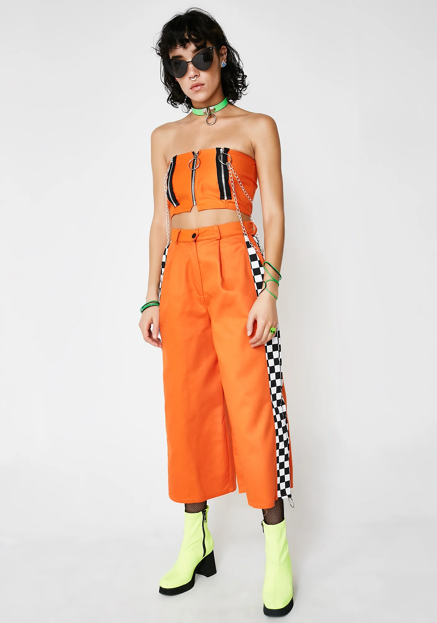 Orange Zip It Boob Tube - Image 5