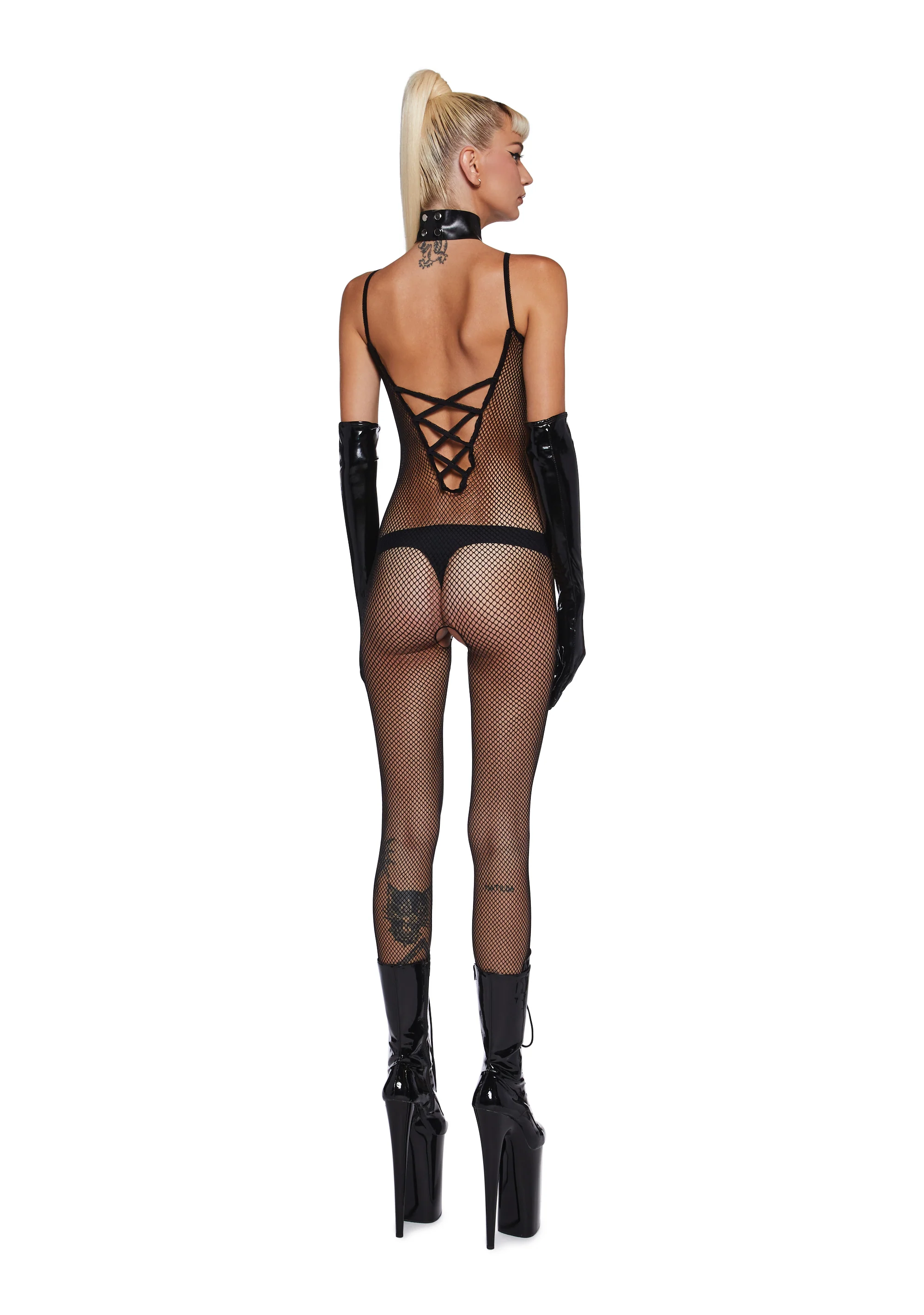 Out Of Luck Fishnet Body Stocking - Image 4