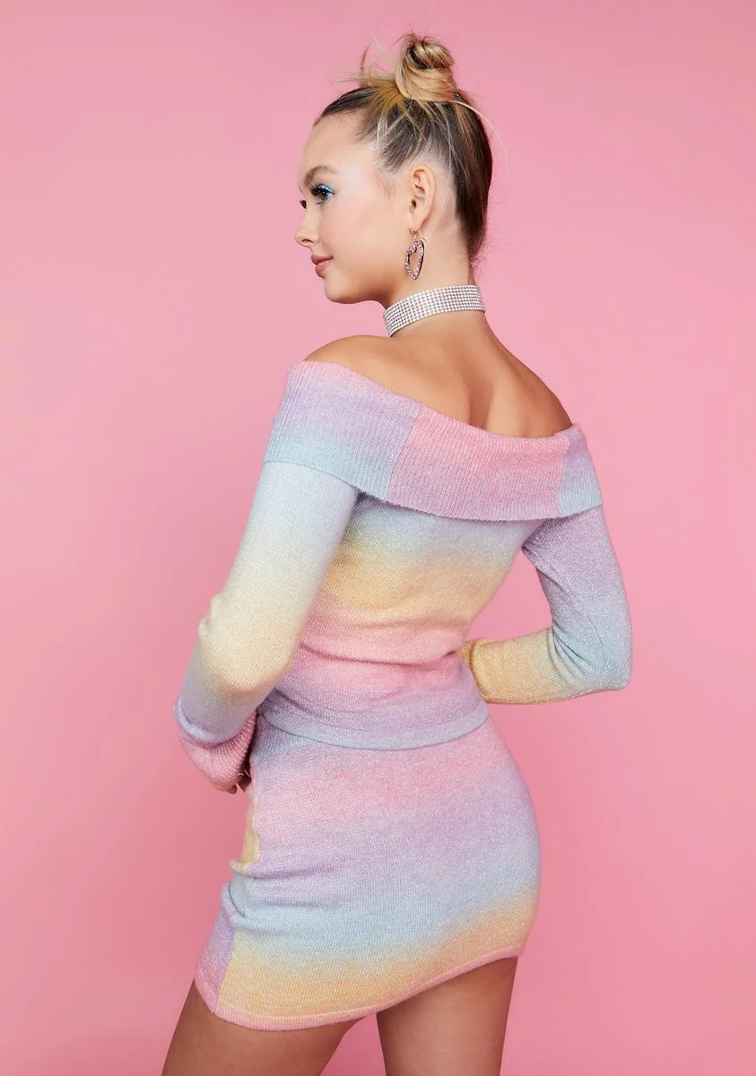 Paint The Clouds Knit Skirt Set - Image 4