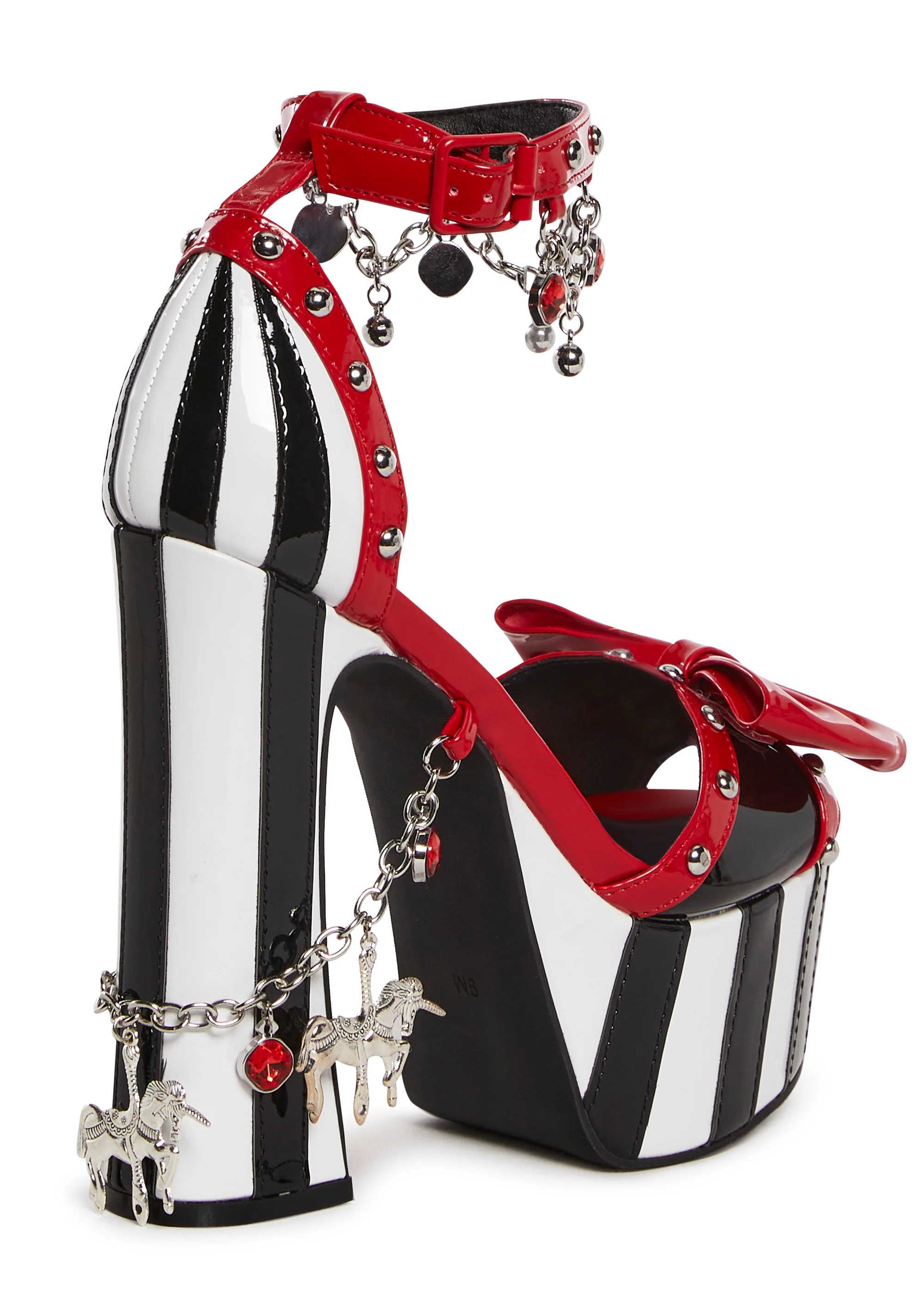 Painted Ponies Platform Heels - Black/Red - Image 2