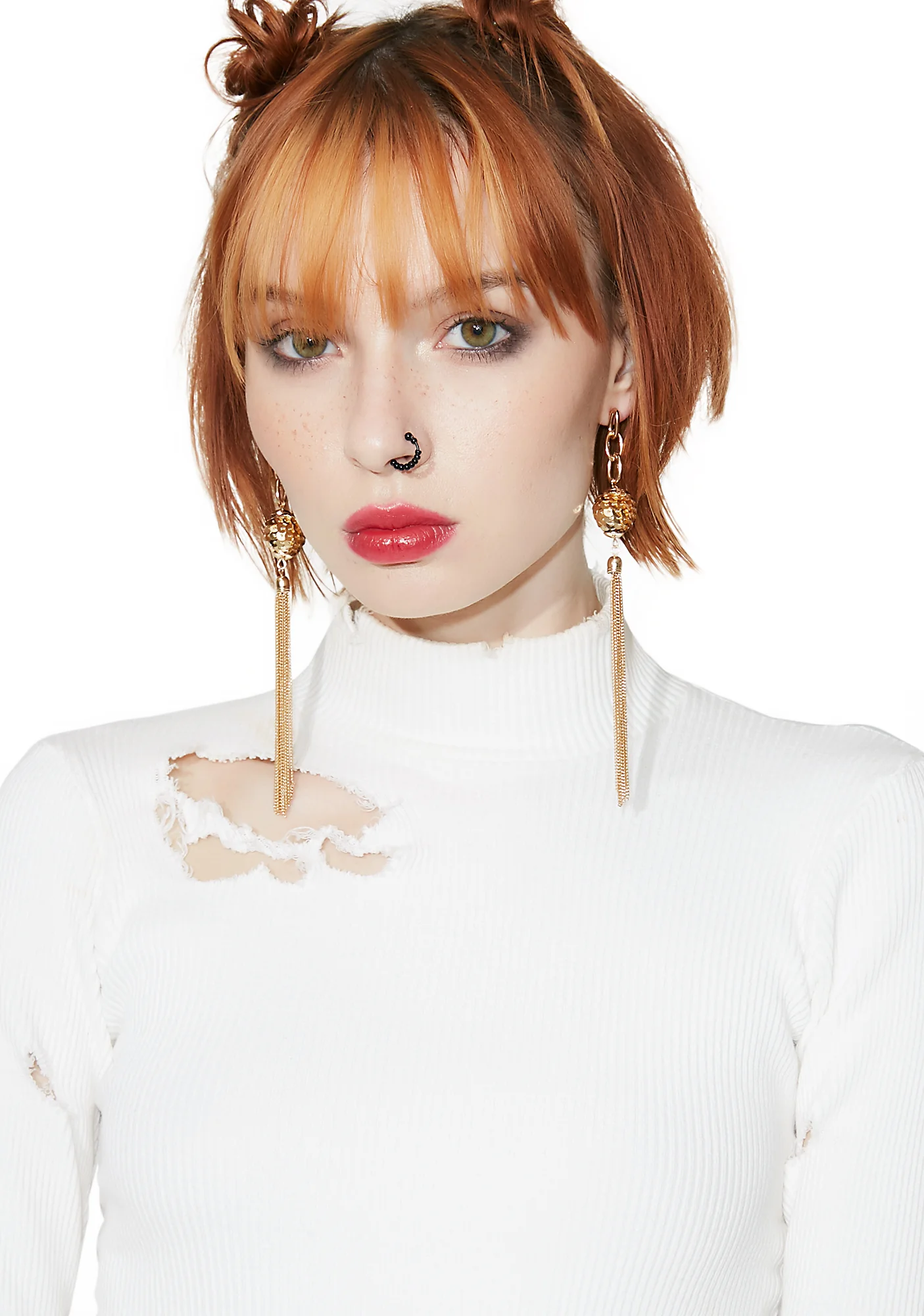 Party Princess Sequin Fringe Earrings - Image 5