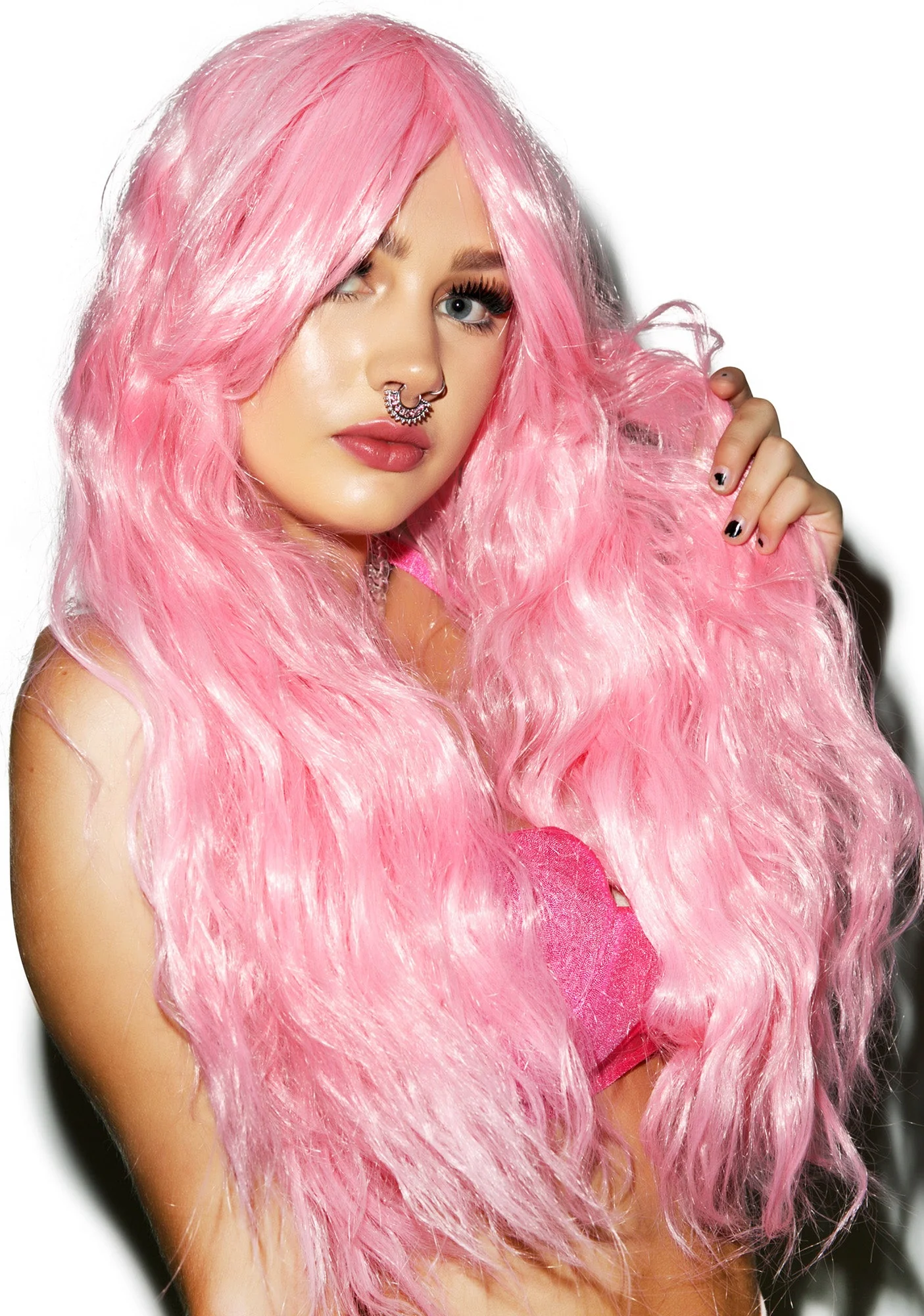 Pastel Baby Wavy Wig - Light Blue - Image 12