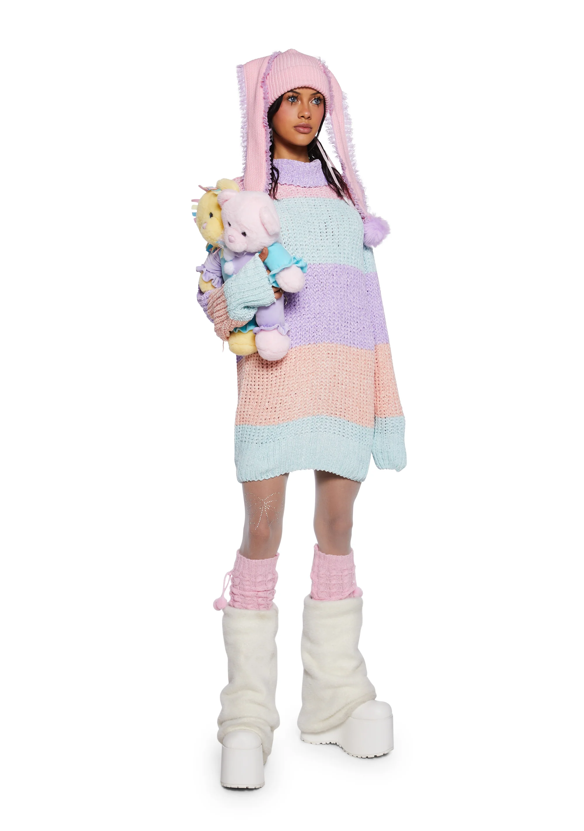 Pastel Sweetz Striped Sweater - Image 2