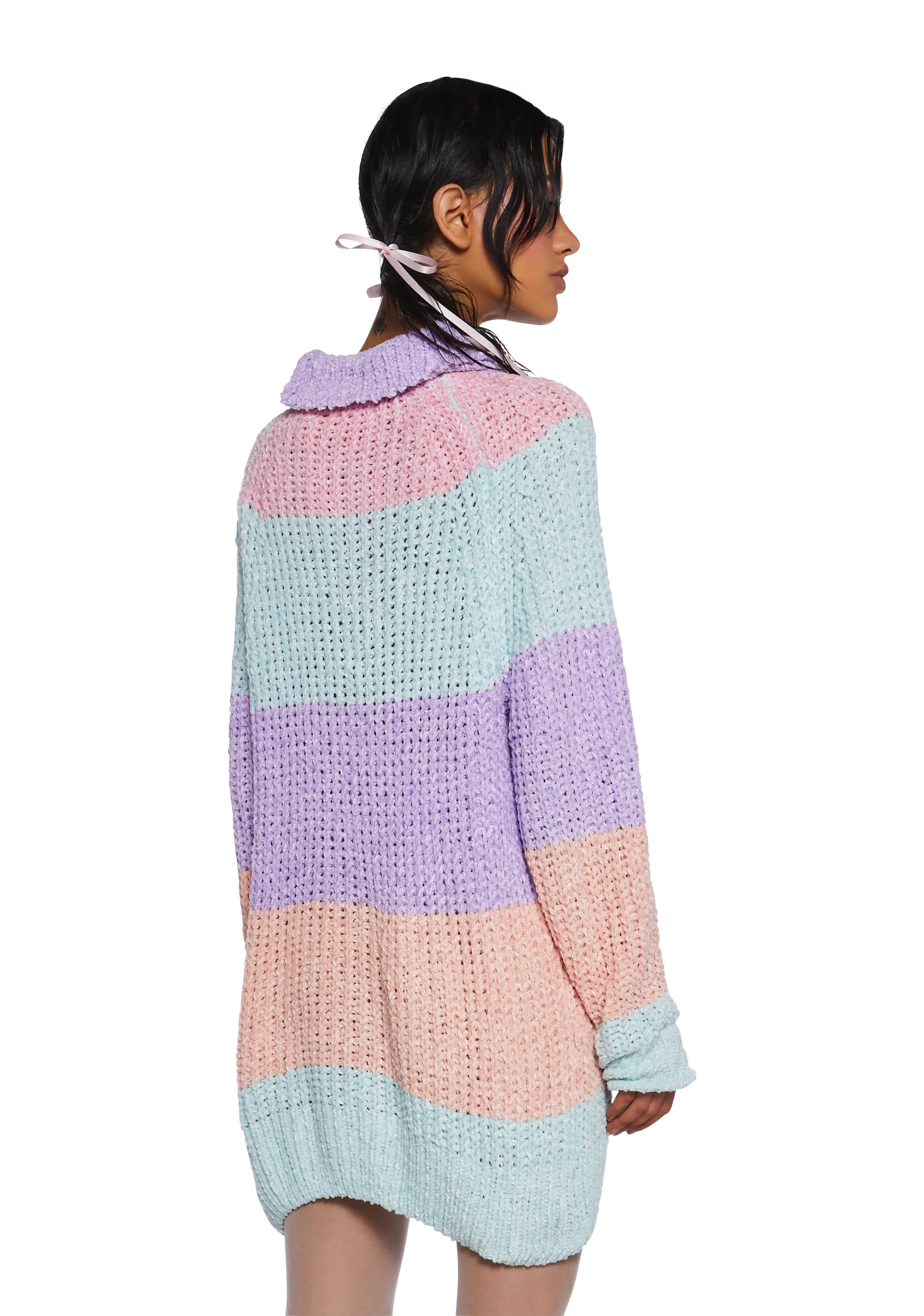 Pastel Sweetz Striped Sweater - Image 4