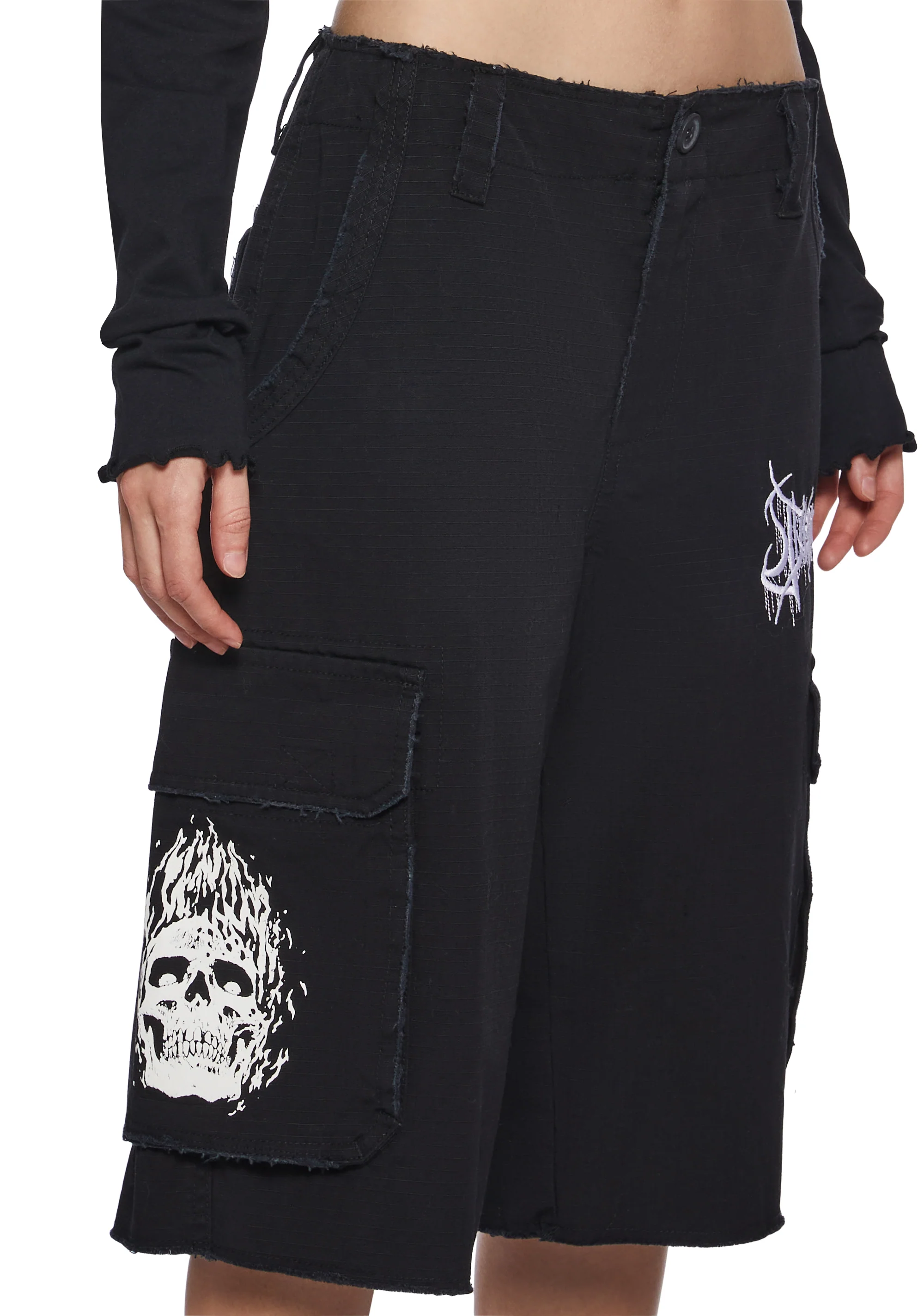 Goth Journal Distressed Shorts - Image 7