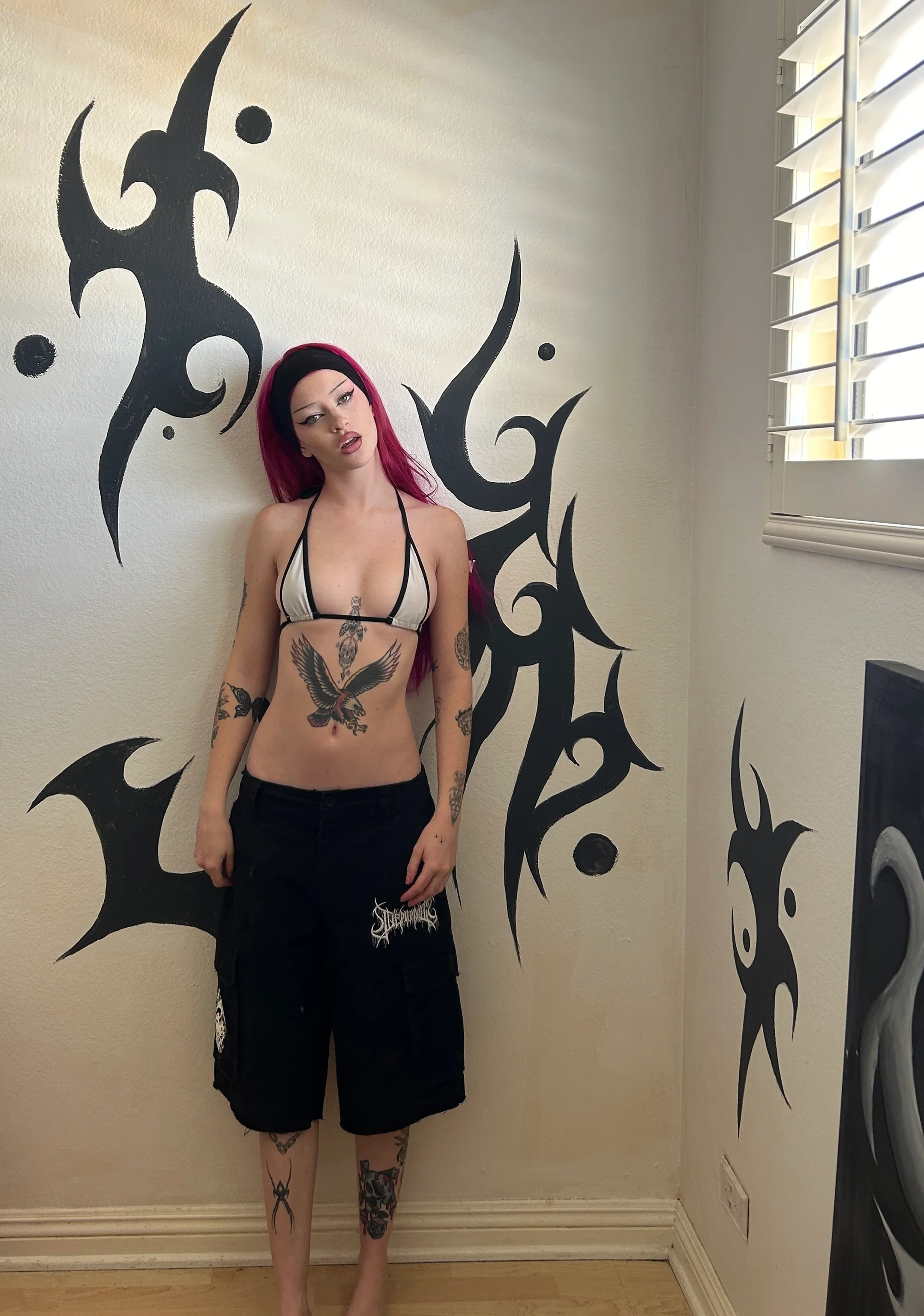 Goth Journal Distressed Shorts - Image 8