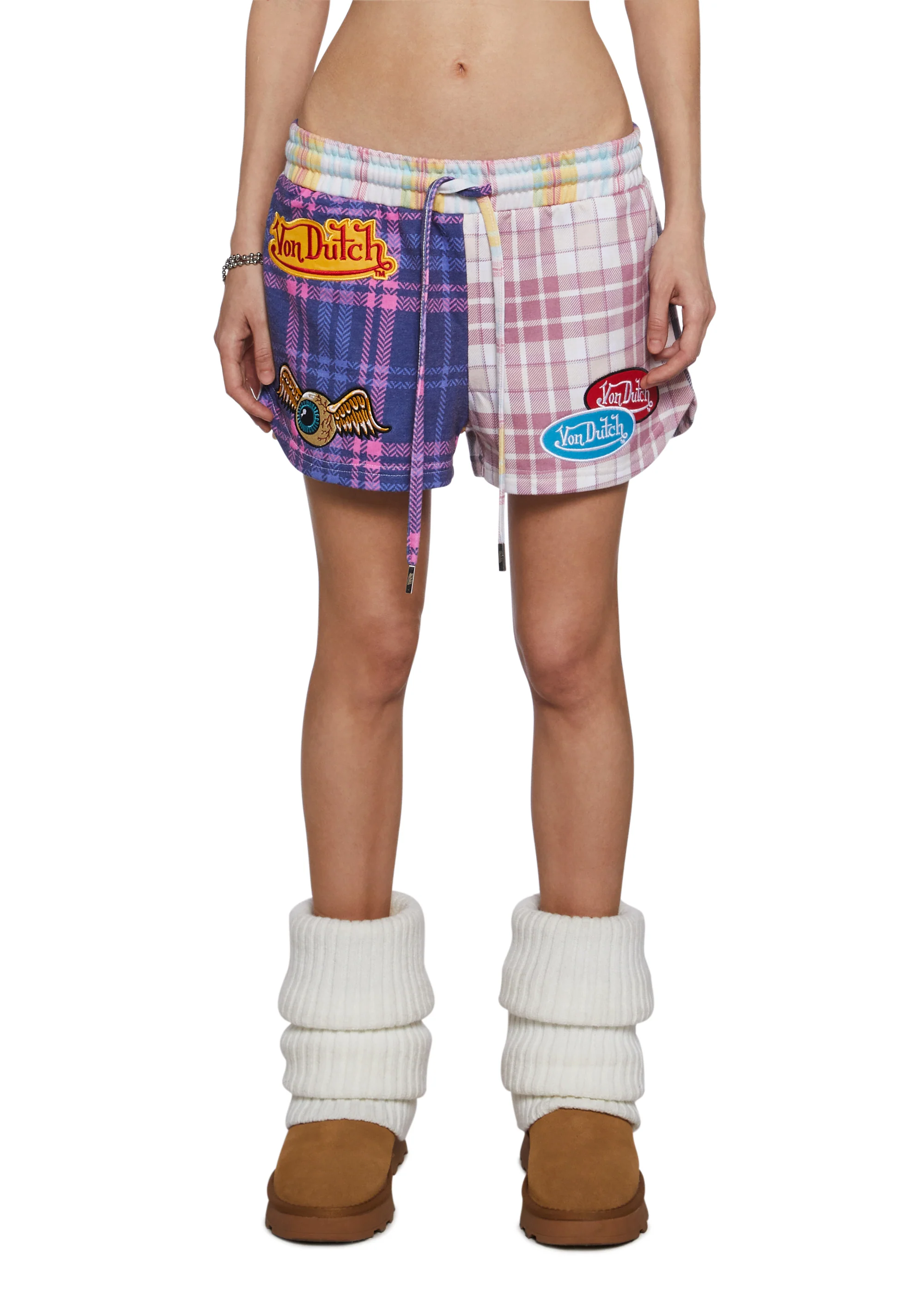 Patchwork Graphic Lounge Shorts - Image 3