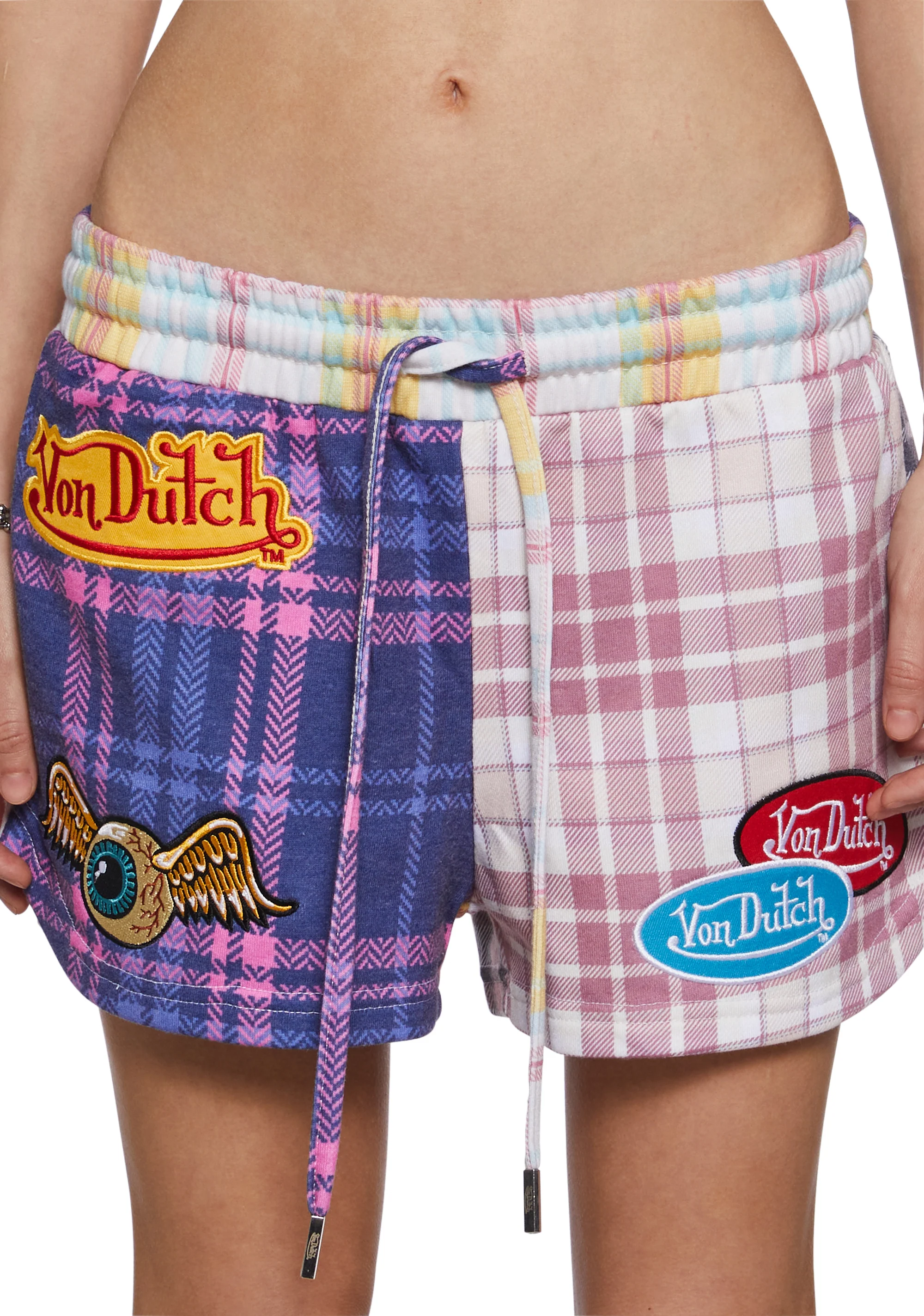 Patchwork Graphic Lounge Shorts - Image 6
