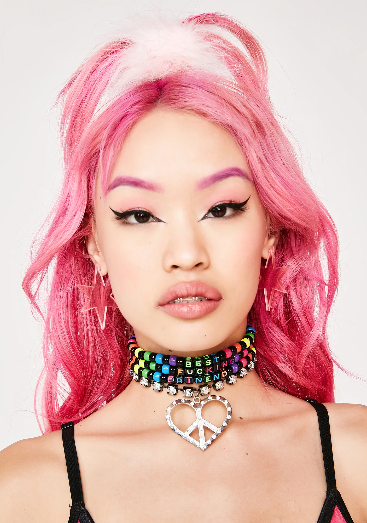 Peace N’ Love Rhinestone Choker