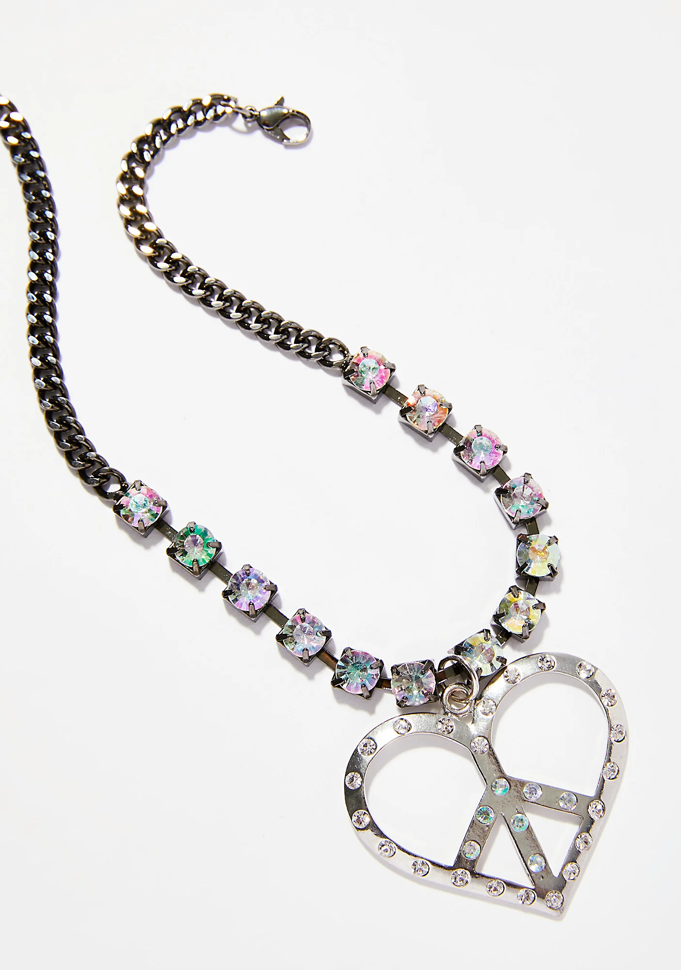 Peace N’ Love Rhinestone Choker - Image 3