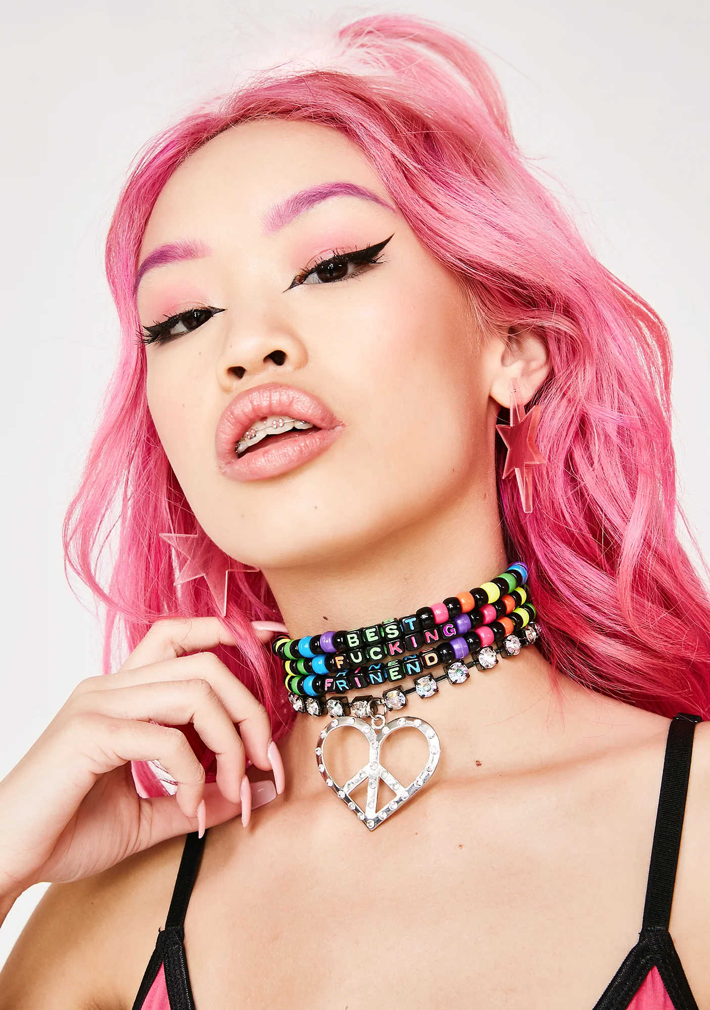 Peace N’ Love Rhinestone Choker - Image 5