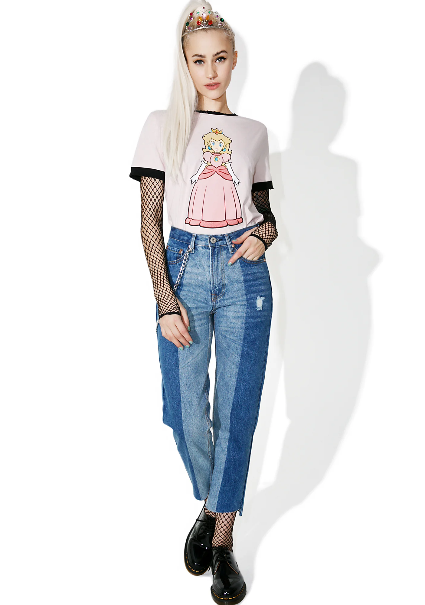 Peachy Royalty Ringer Tee - Image 5