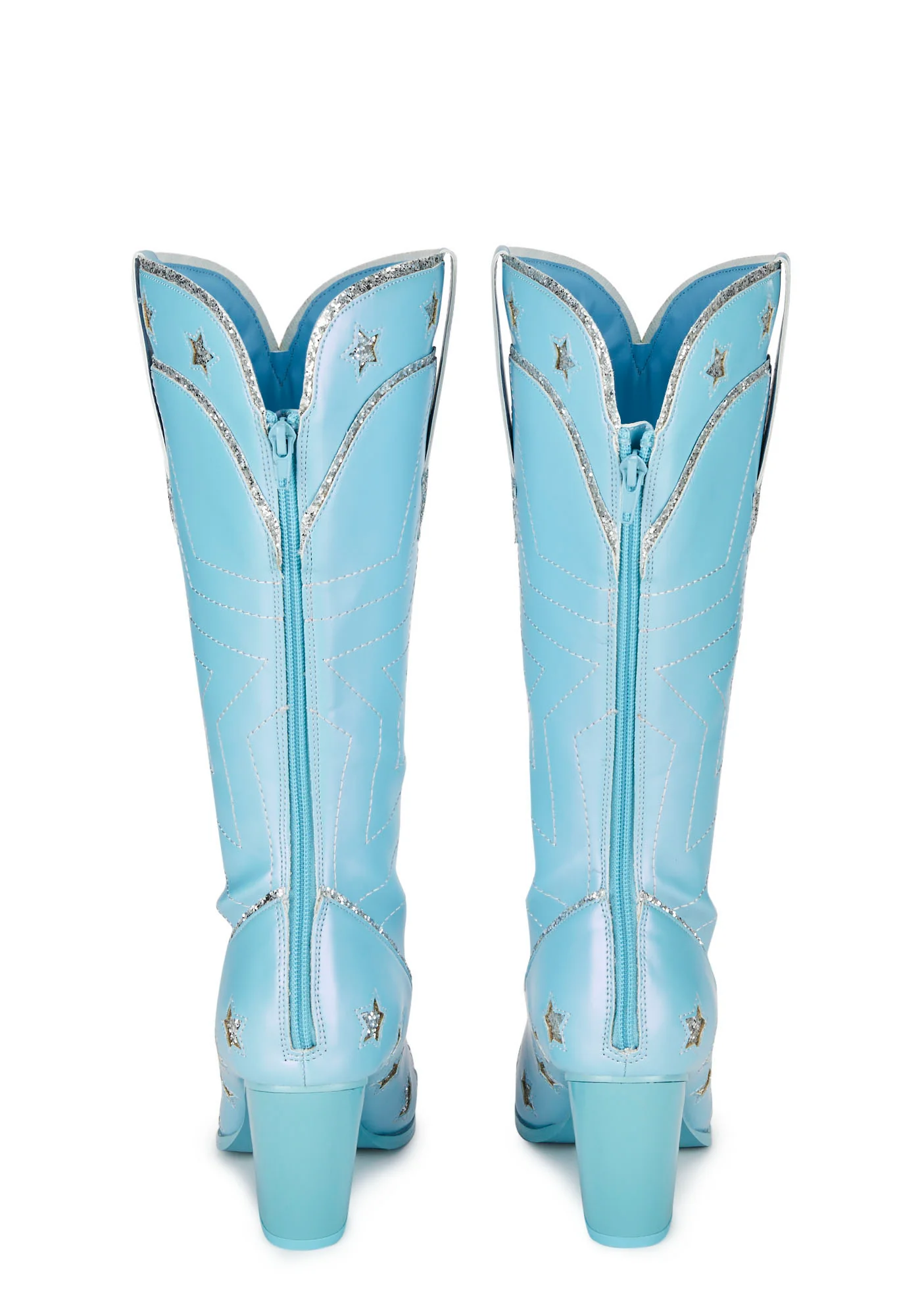 Pearl Star Space Cowgirl Boots - Blue - Image 4
