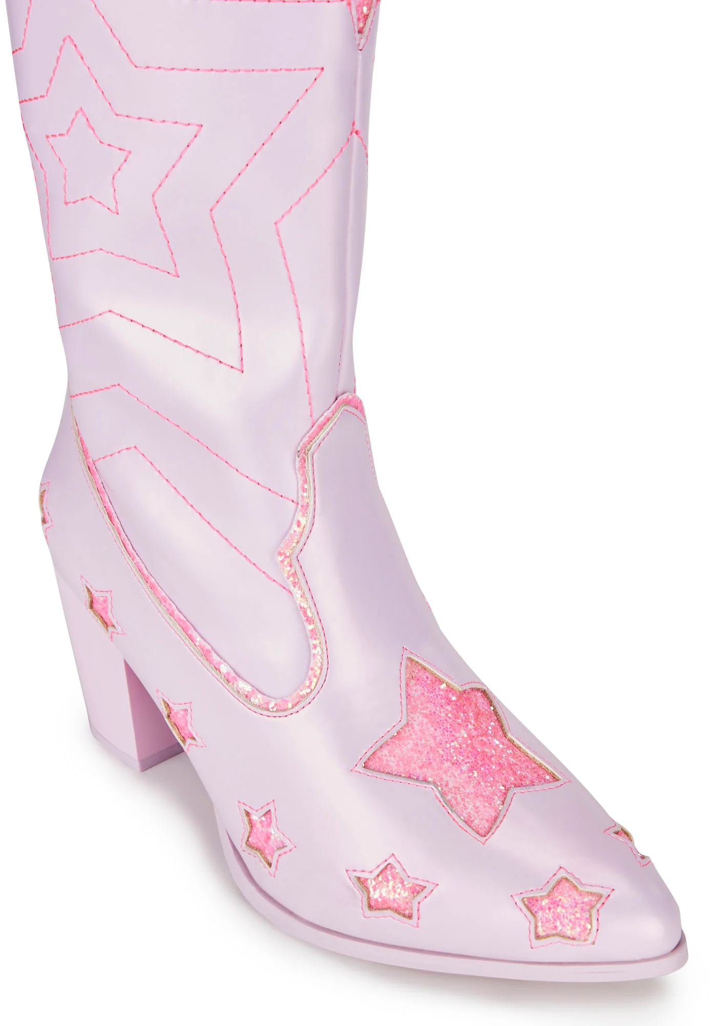 Pearl Star Space Cowgirl Boots - Pink - Image 2