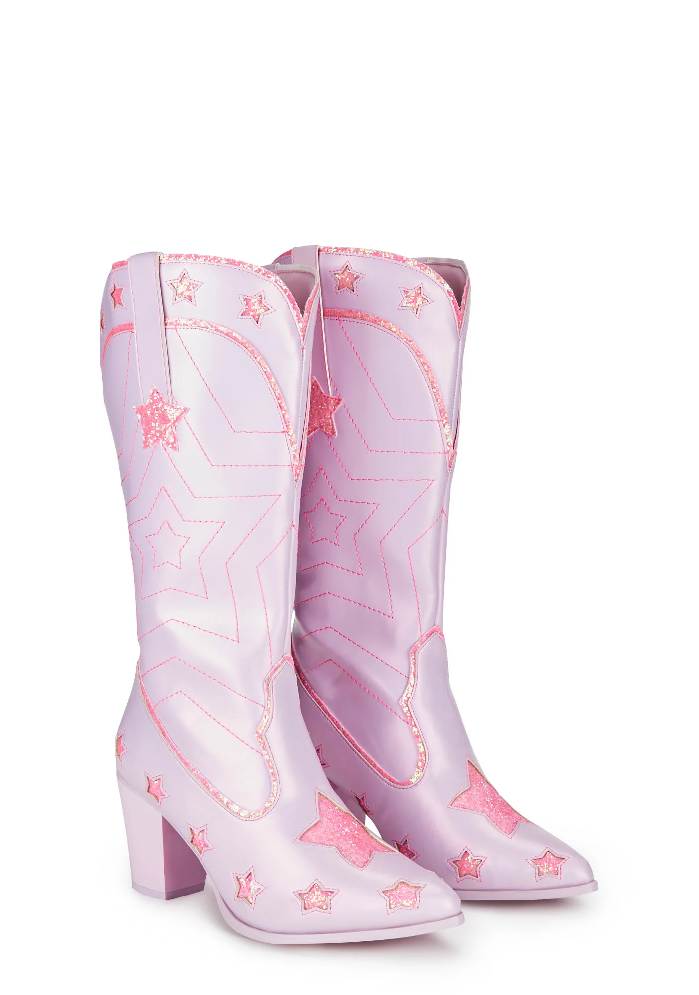 Pearl Star Space Cowgirl Boots - Pink - Image 3
