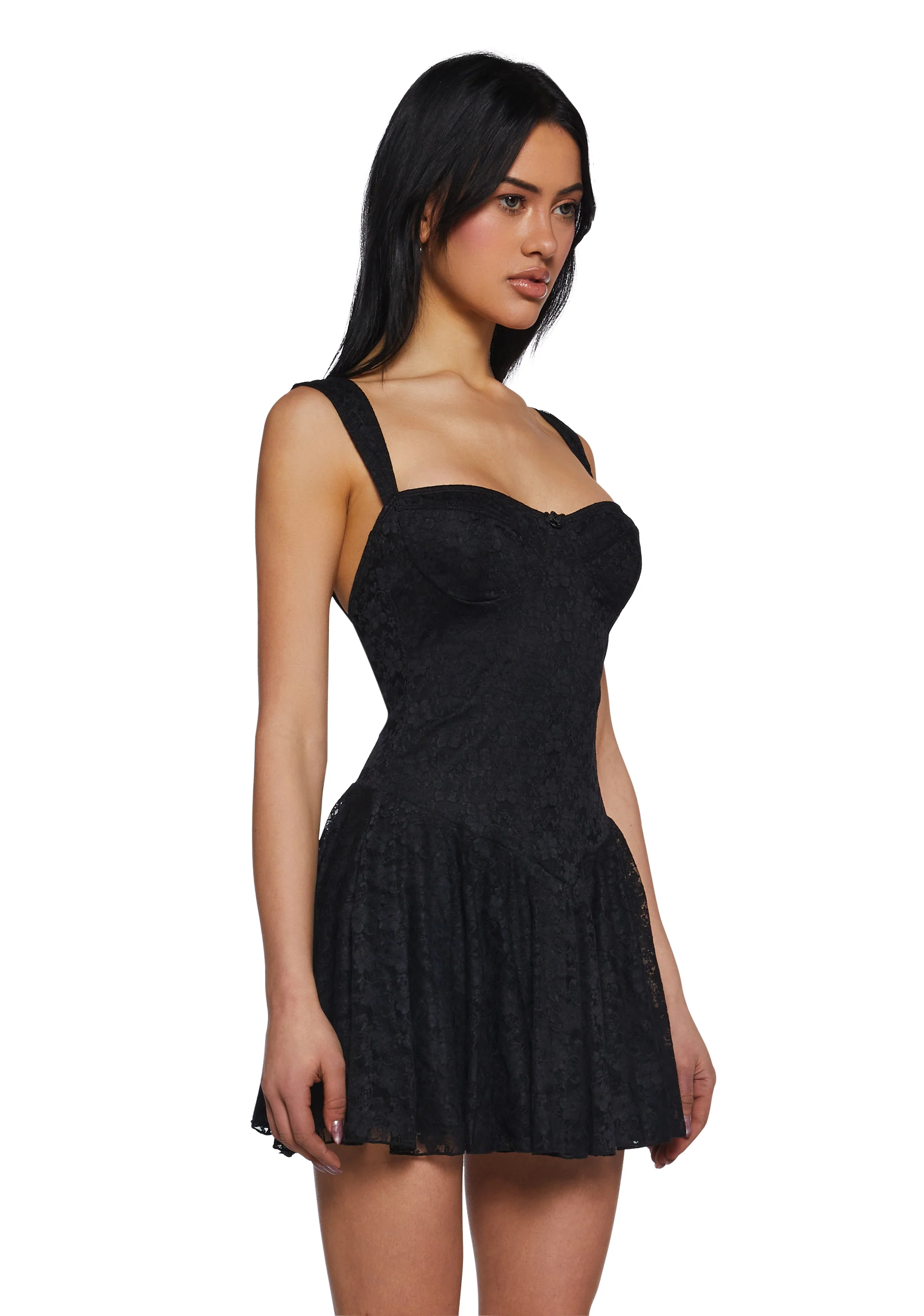Perfect Date Mini Dress - Black - Image 3