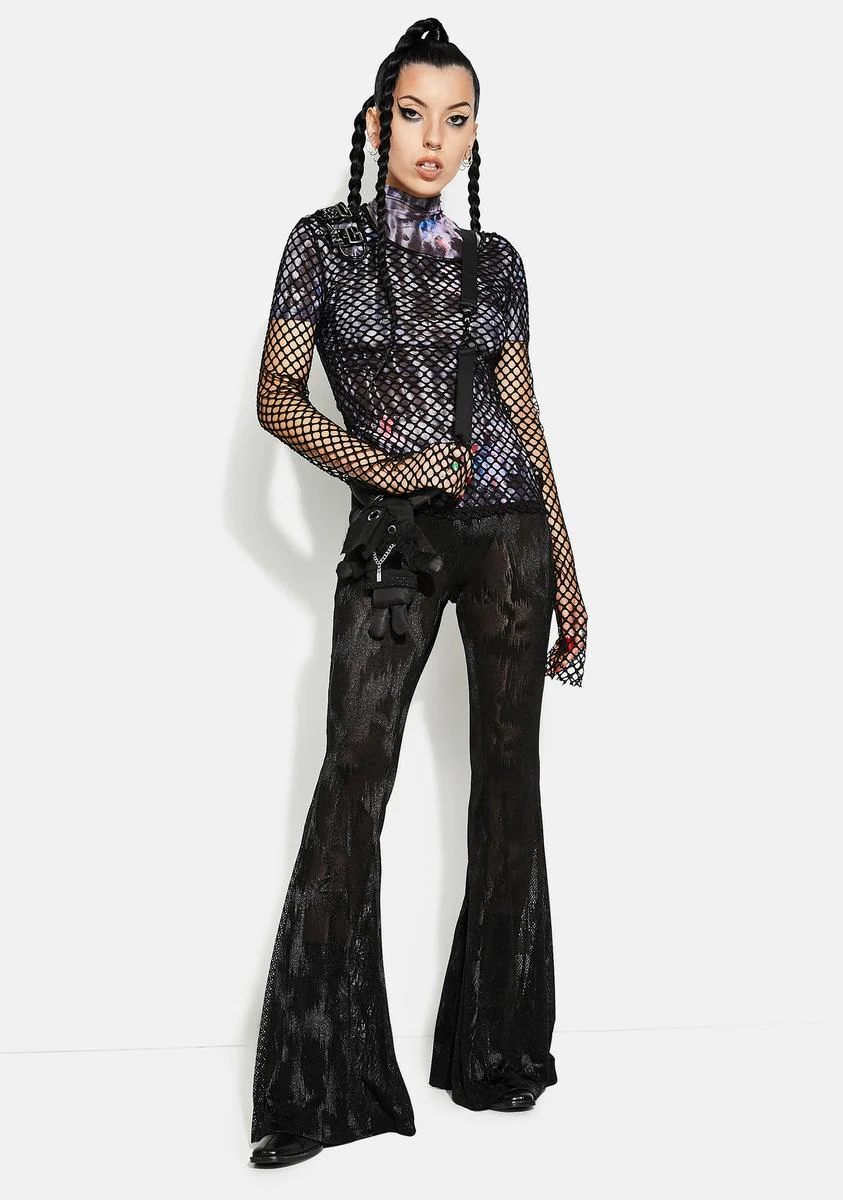Personality Punk Perspective Mesh Tee Shirt - Image 3