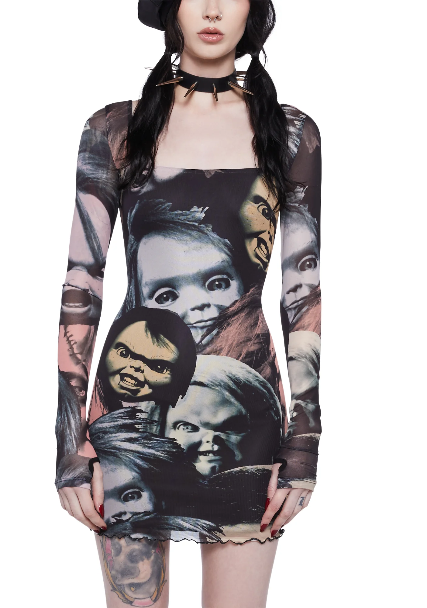 Petrified Night Mini Dress - Image 5